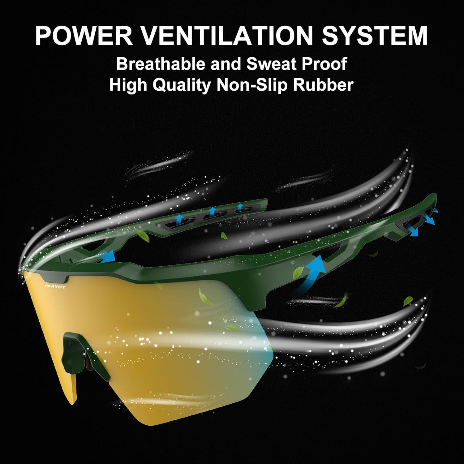 Gafas de sol deportivas HAAYOT con 5 lentes intercambiables