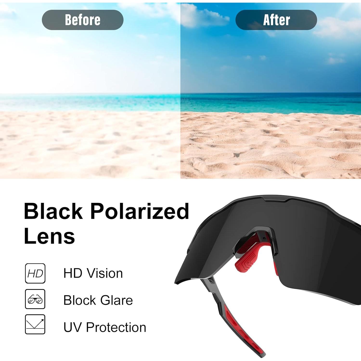 Gafas de sol deportivas HAAYOT con 5 lentes UV400