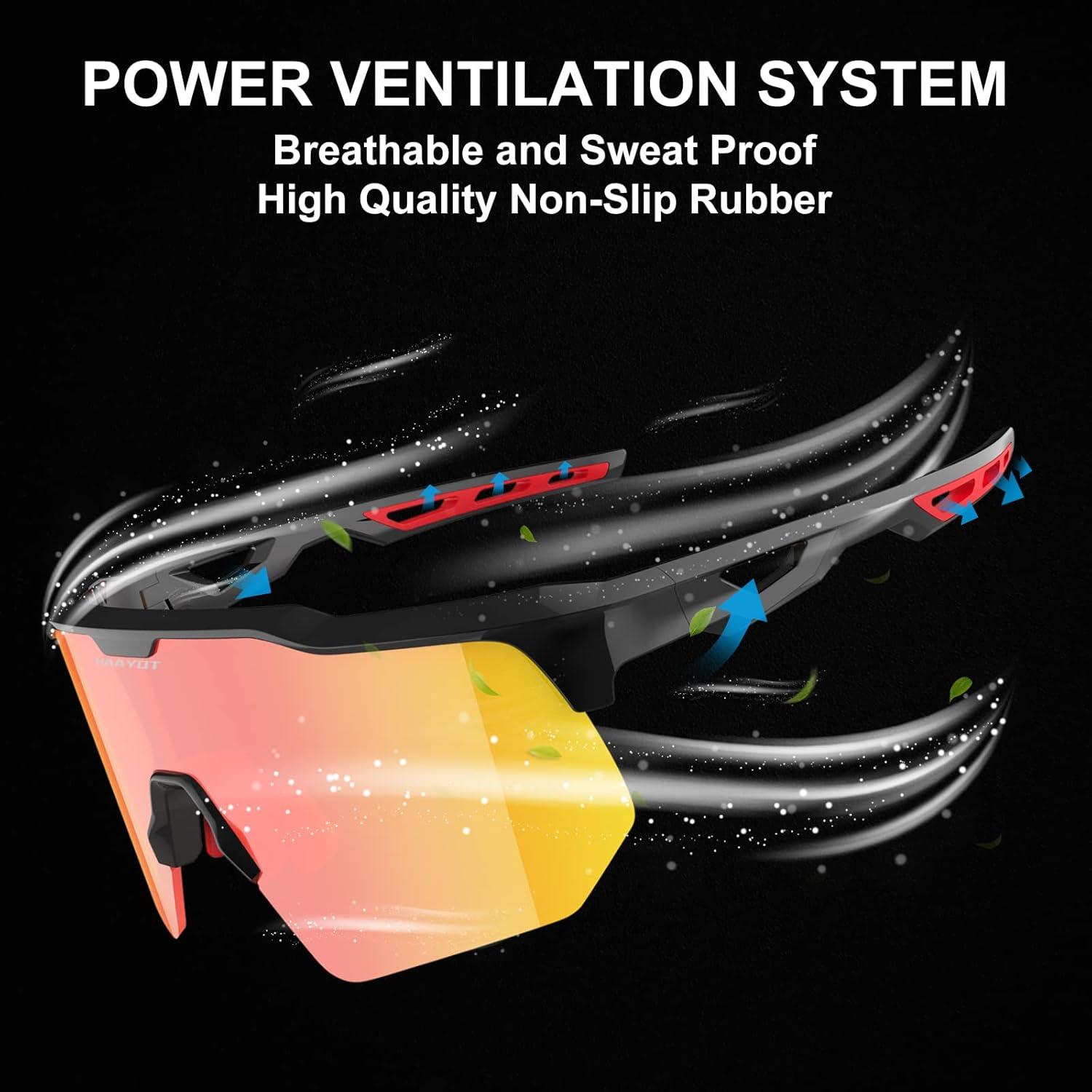 Gafas de sol deportivas HAAYOT con 5 lentes UV400