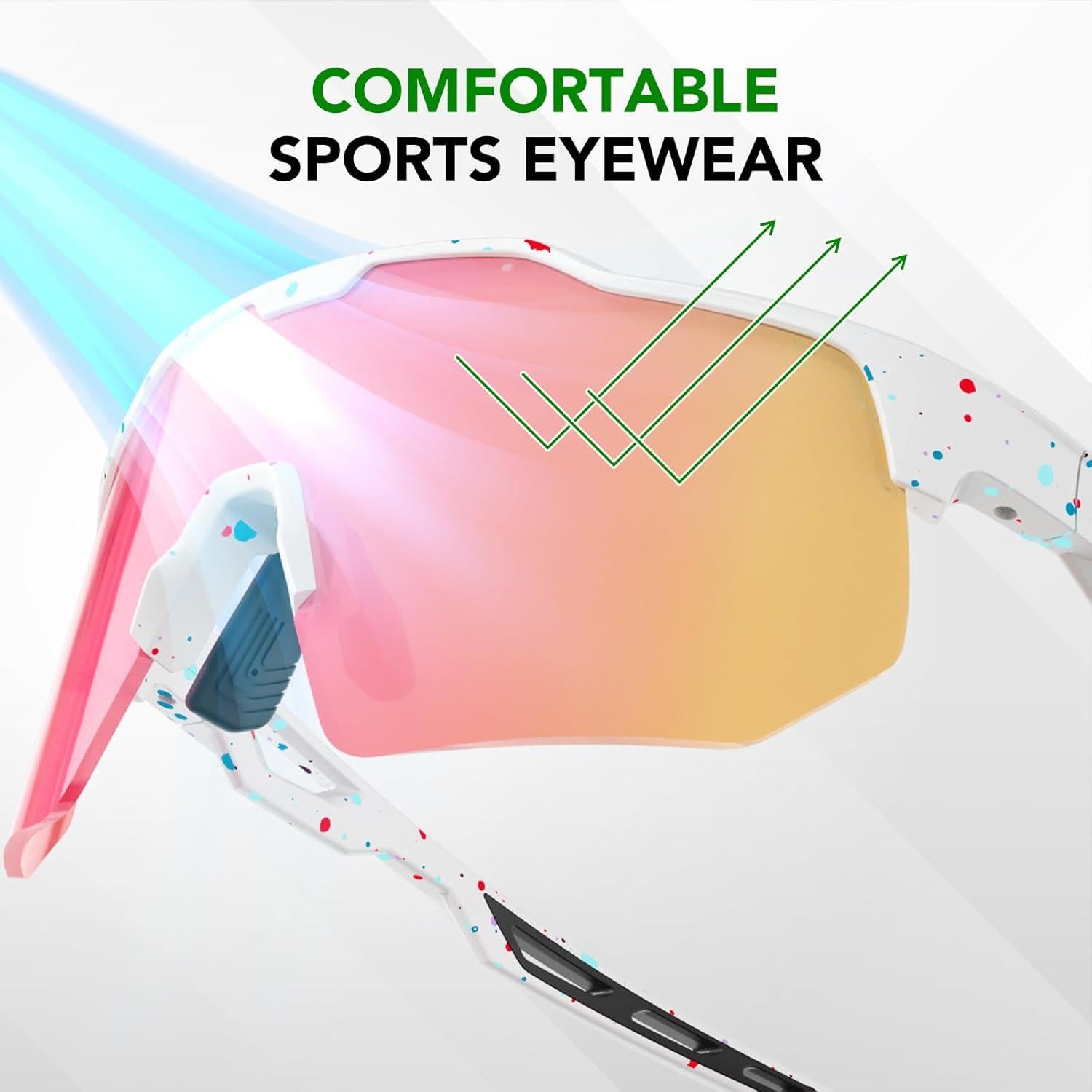 Gafas de sol deportivas HAAYOT con 5 lentes polarizados