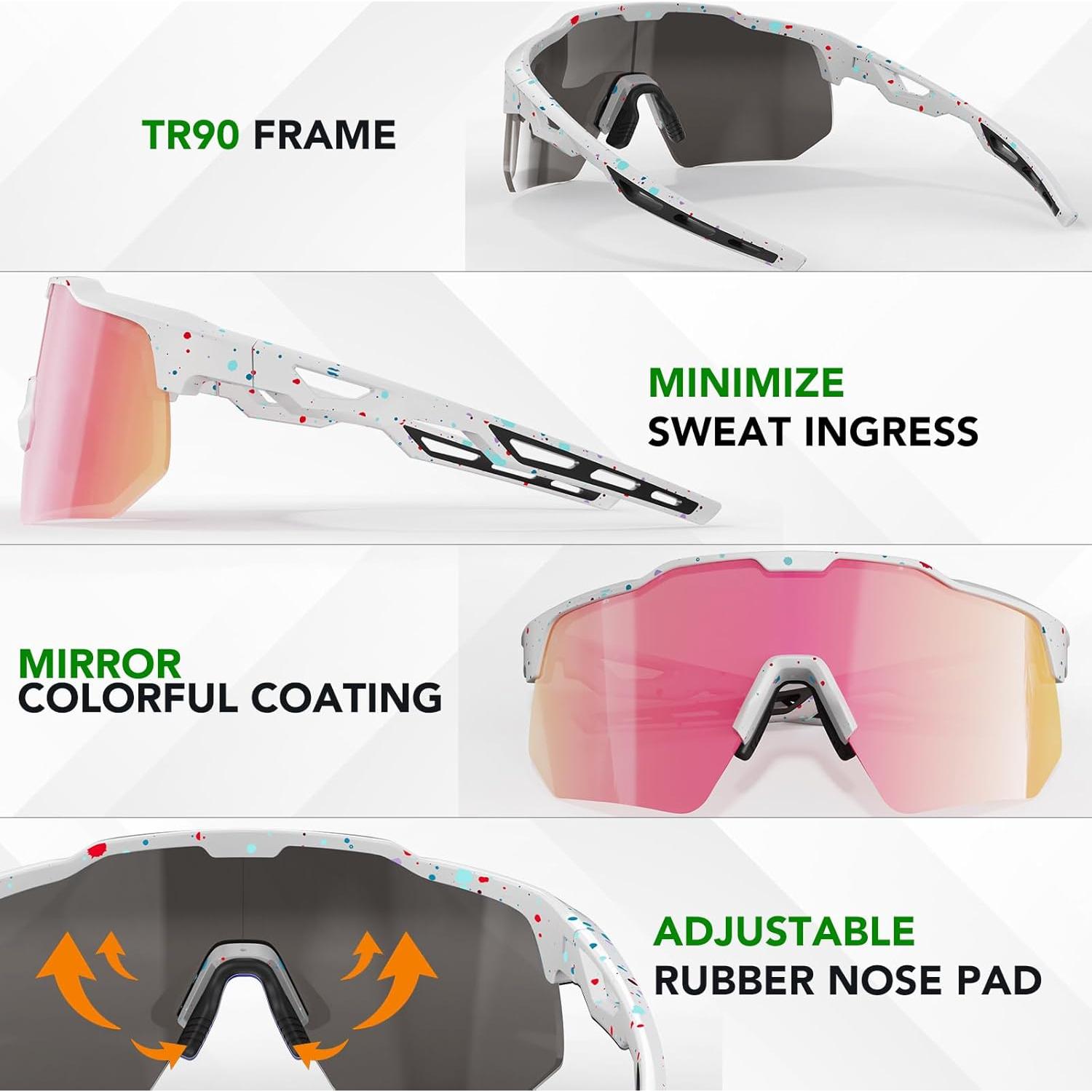 Gafas de sol deportivas HAAYOT con 5 lentes polarizados