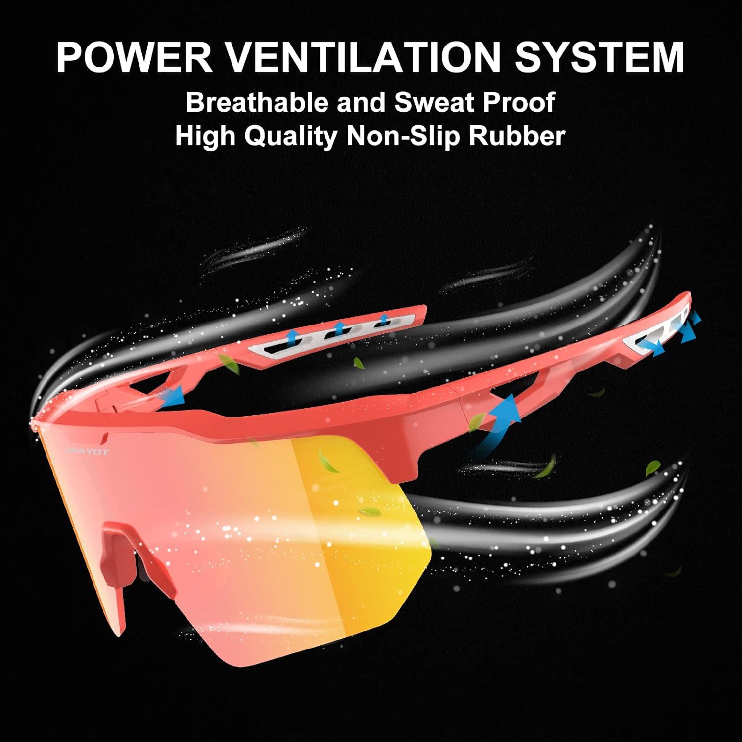 Gafas de sol deportivas HAAYOT con 5 lentes UV400