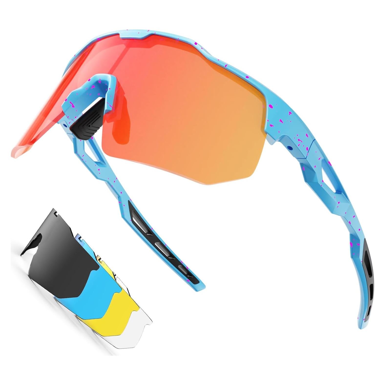 Gafas de sol deportivas HAAYOT con 5 lentes UV400