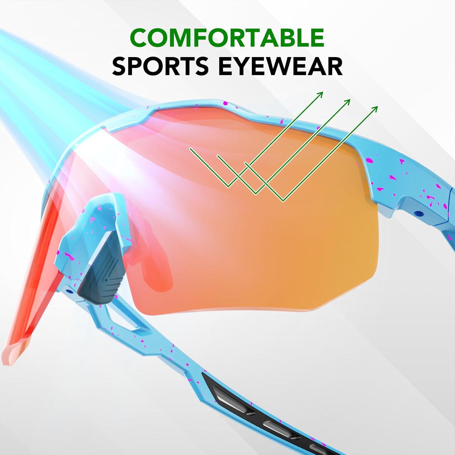 Gafas de sol deportivas HAAYOT con 5 lentes UV400