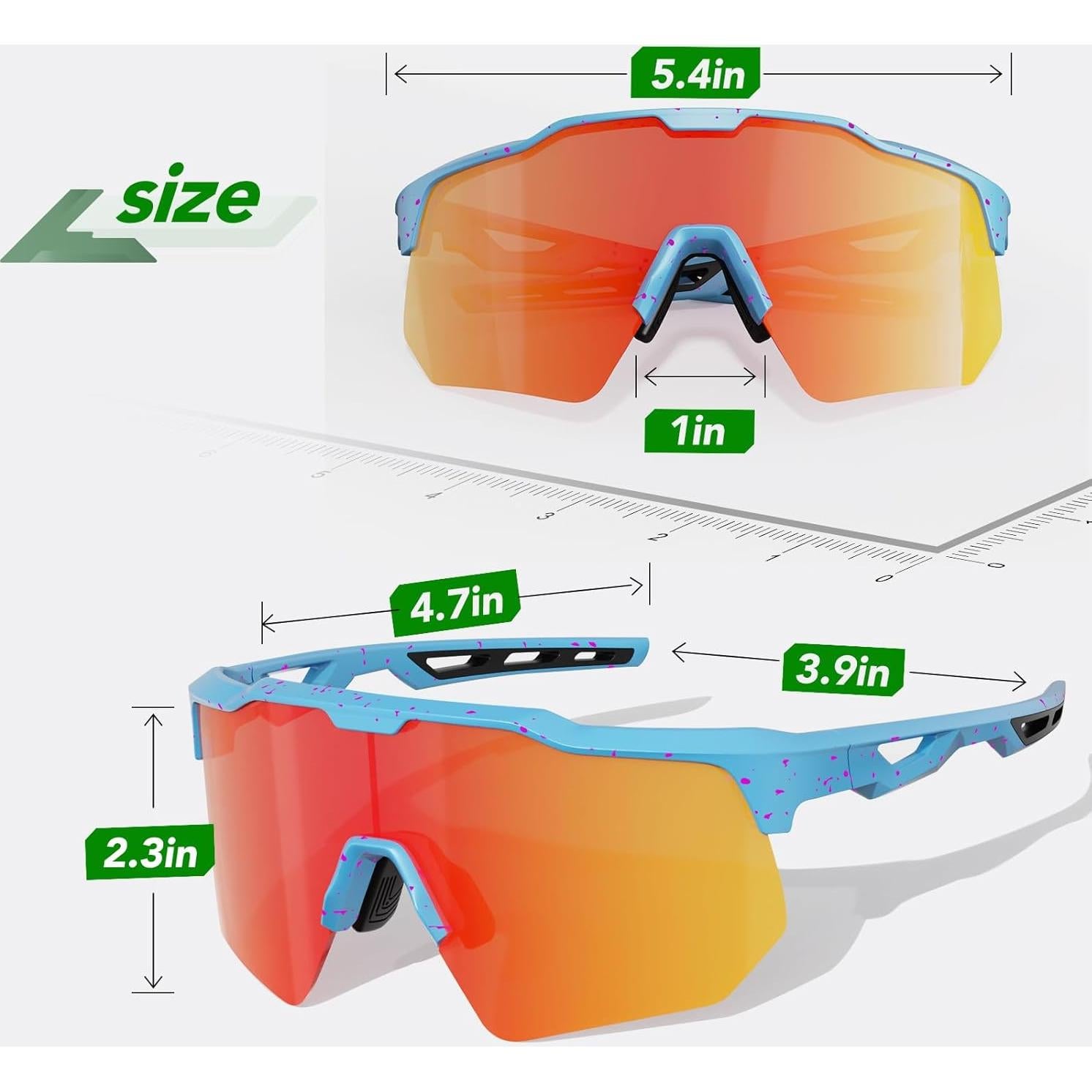 Gafas de sol deportivas HAAYOT con 5 lentes UV400