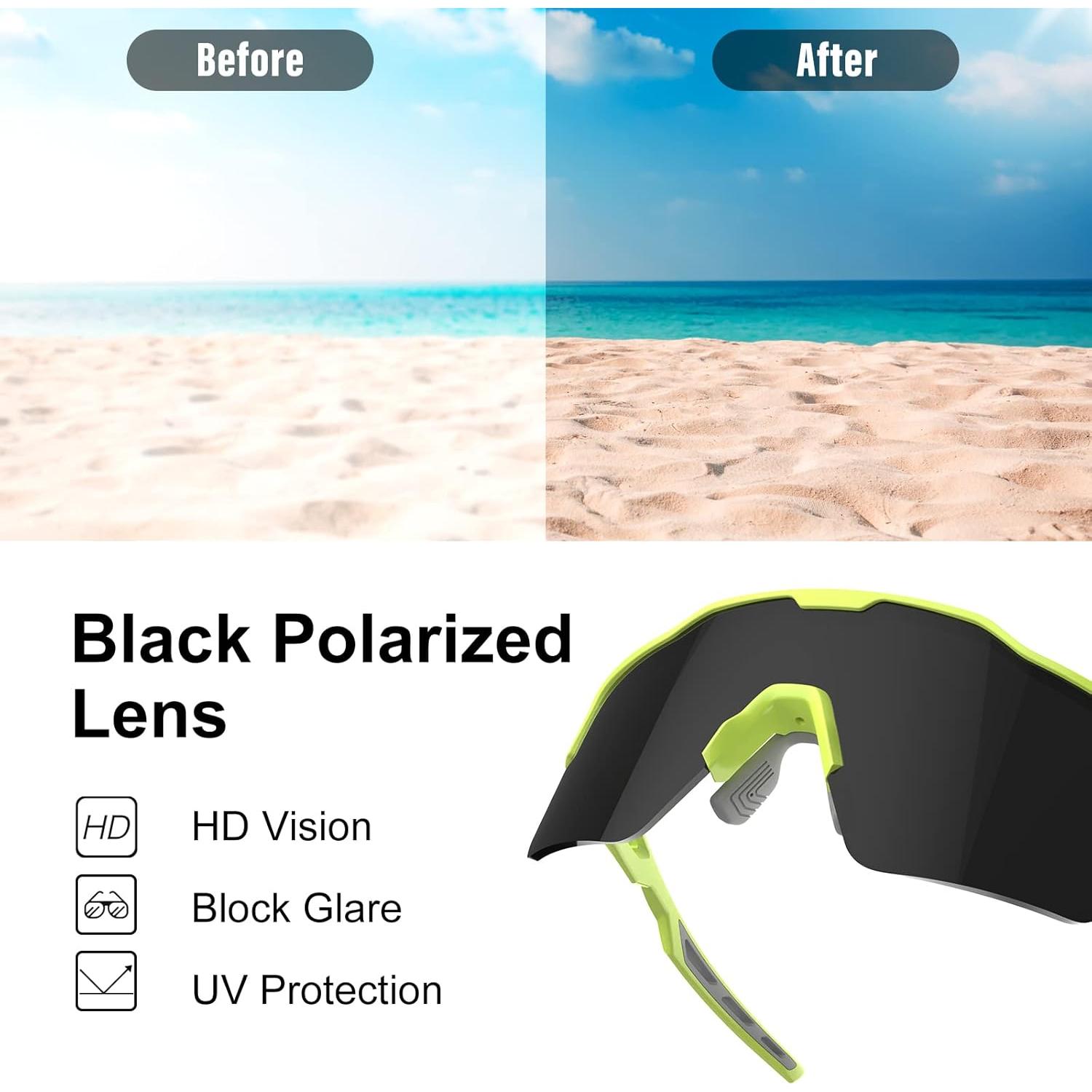 Gafas de sol deportivas HAAYOT con 5 lentes UV400