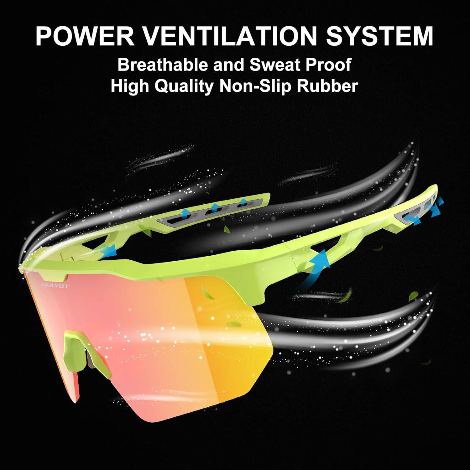 Gafas de sol deportivas HAAYOT con 5 lentes UV400