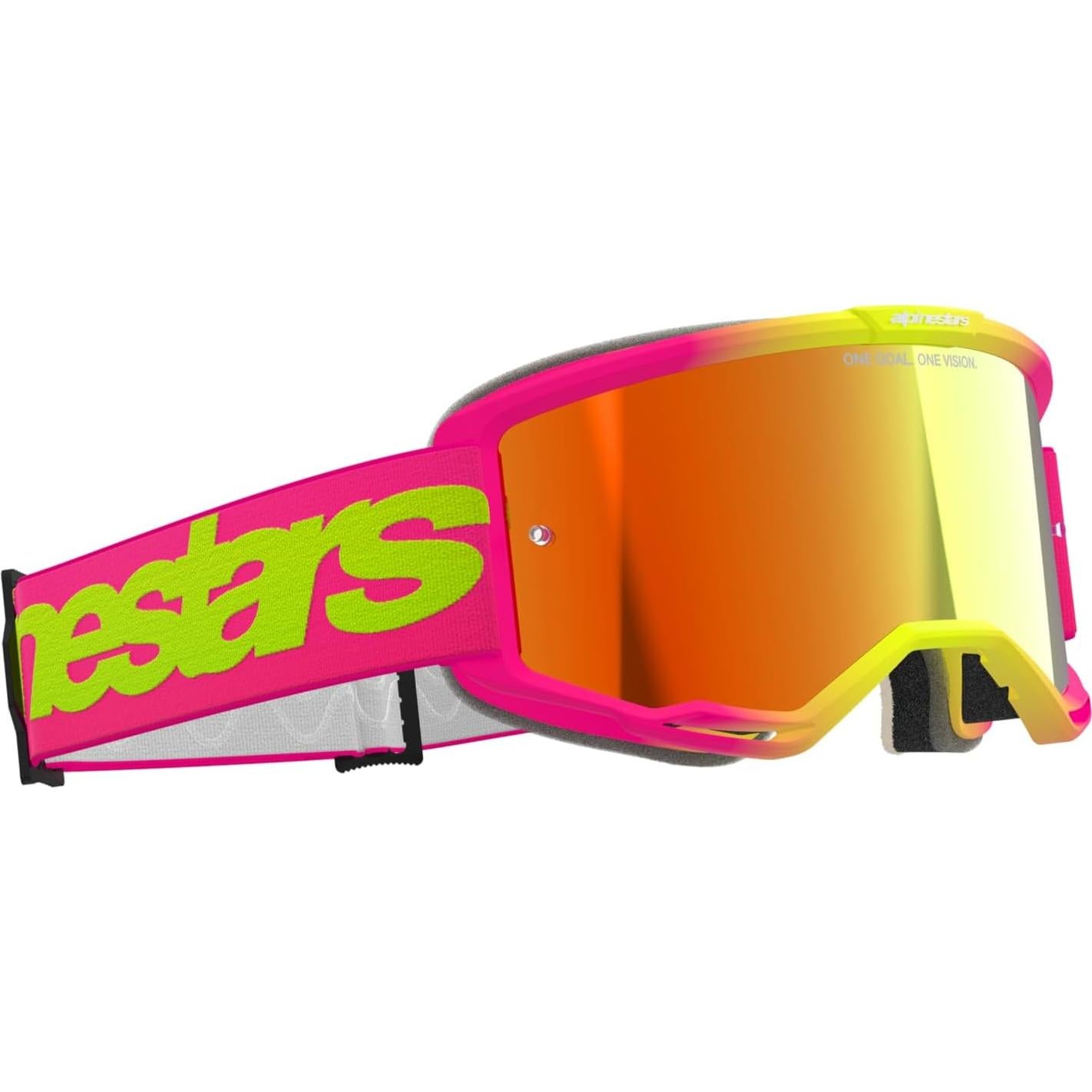 Gafas Alpinestars Vision 5 MX ATV MTB Rosa/Amarillo Fluo