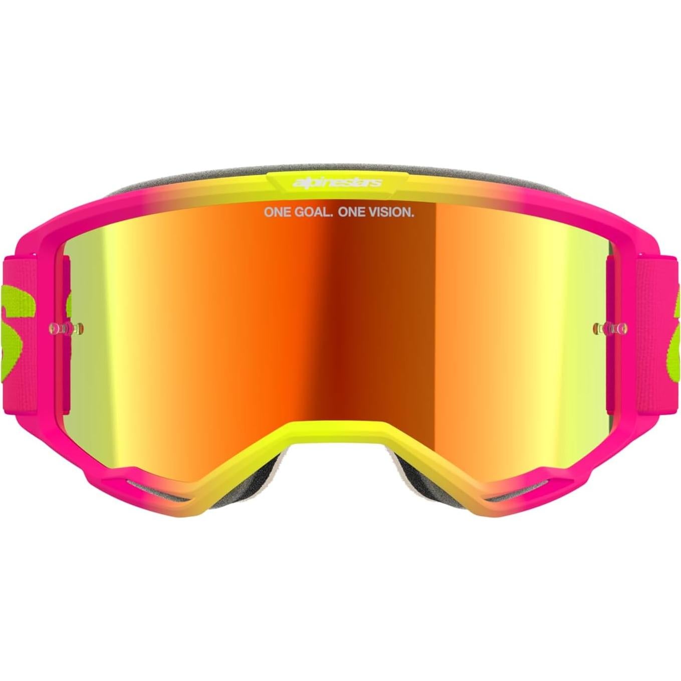 Gafas Alpinestars Vision 5 MX ATV MTB Rosa/Amarillo Fluo