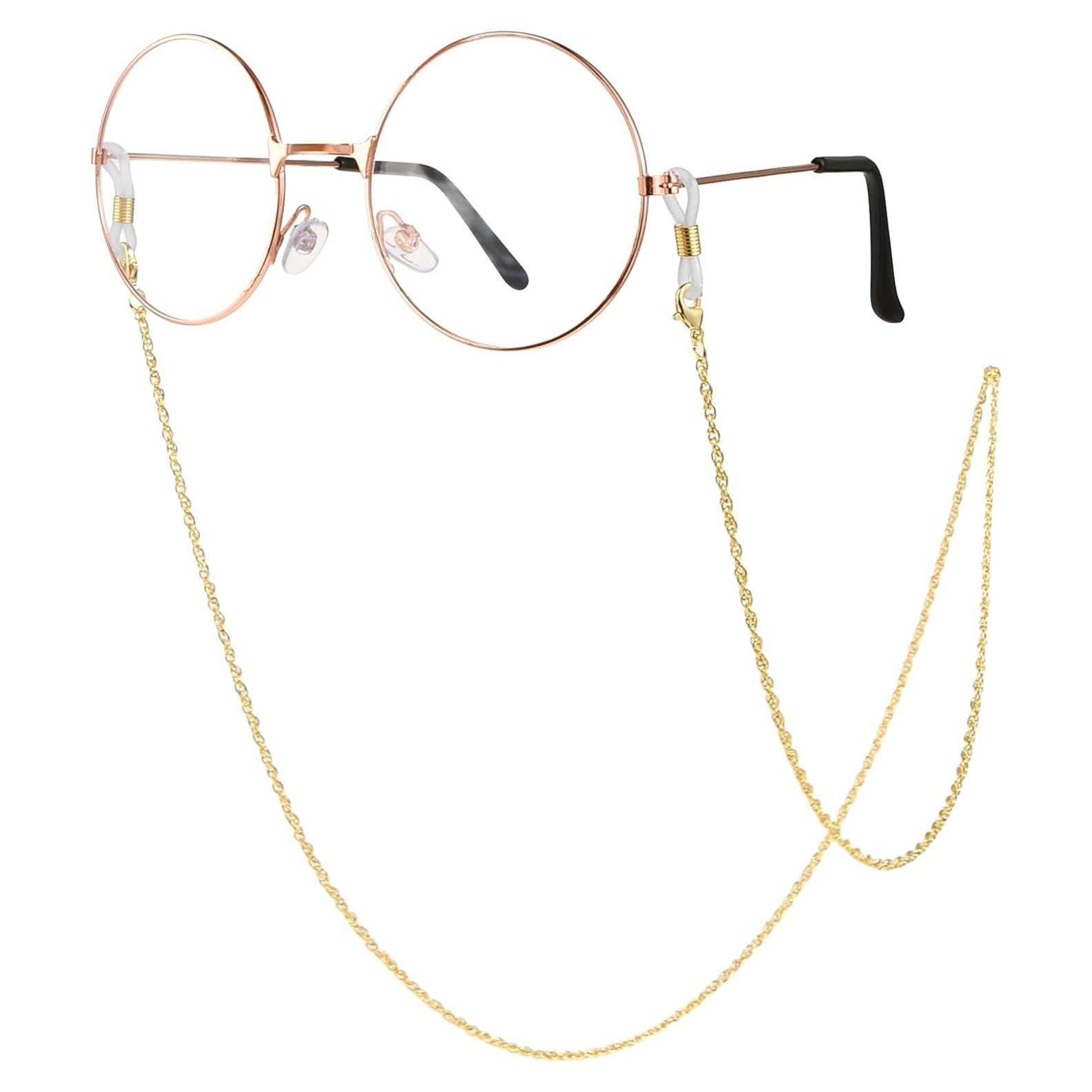 Cadena de Gafas COMNICO Oro y Plata 75 cm Elegante