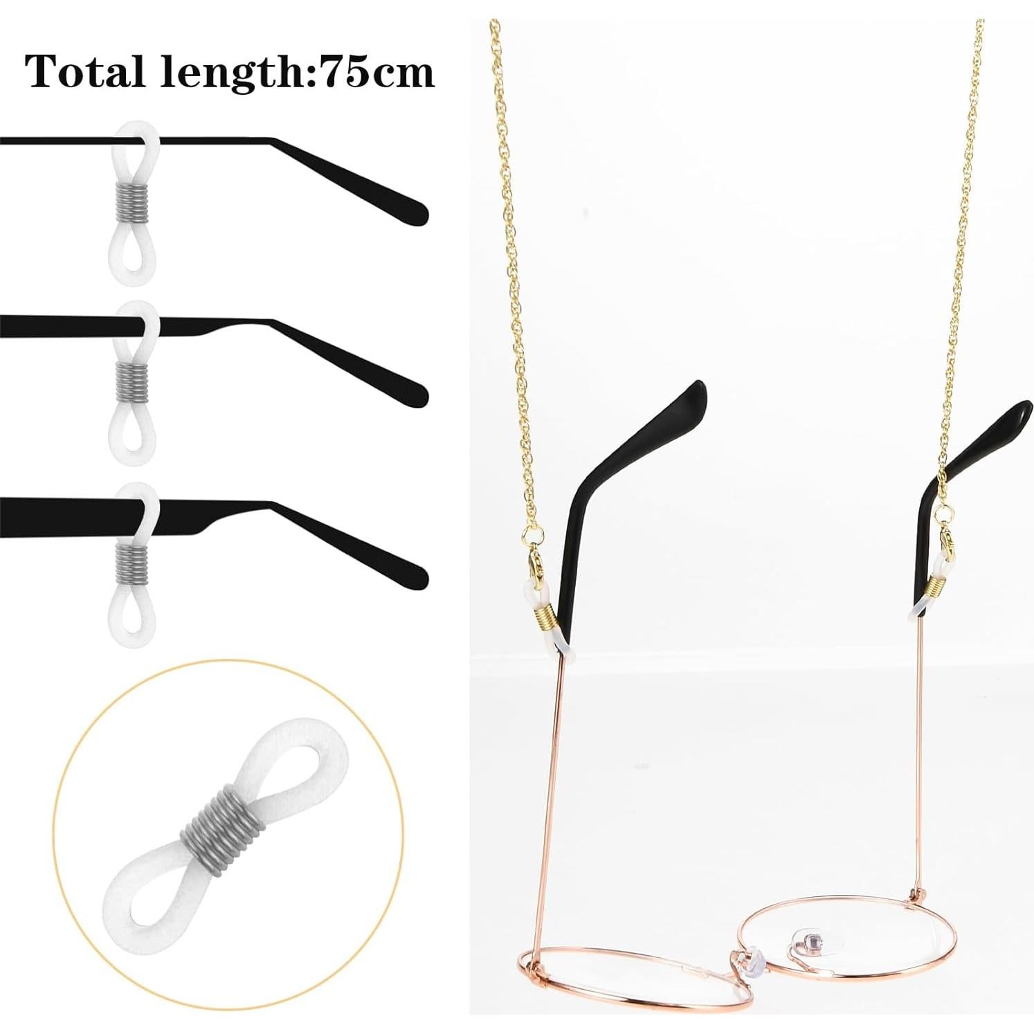 Cadena de Gafas COMNICO Oro y Plata 75 cm Elegante