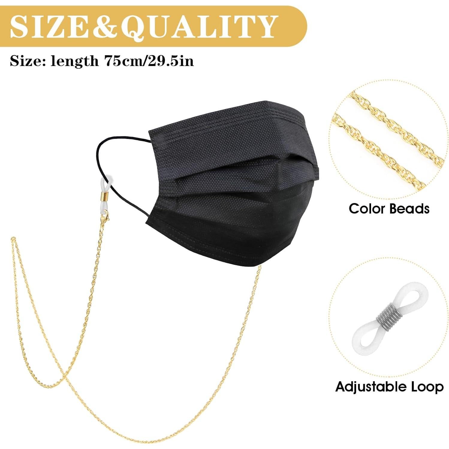 Cadena de Gafas COMNICO Oro y Plata 75 cm Elegante