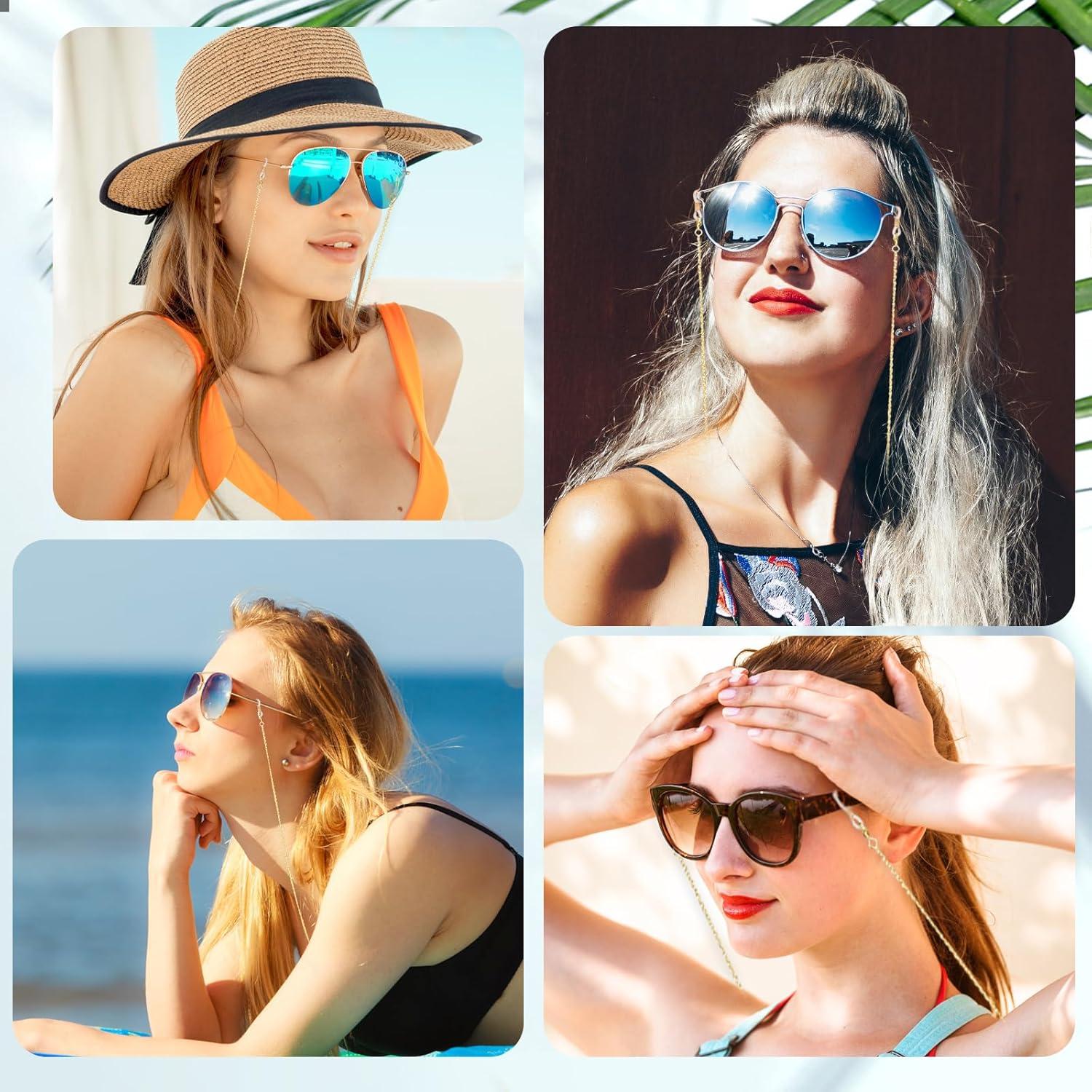 Cadena de Gafas COMNICO Oro y Plata 75 cm Elegante