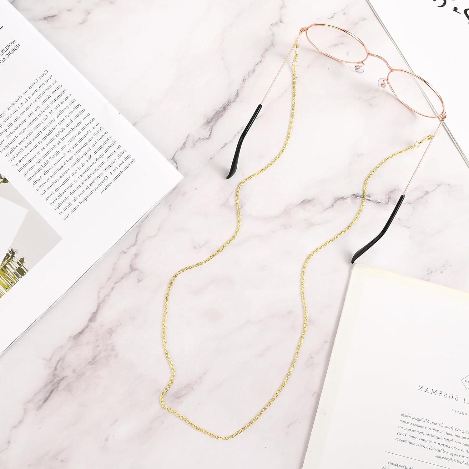 Cadena de Gafas COMNICO Oro y Plata 75 cm Elegante