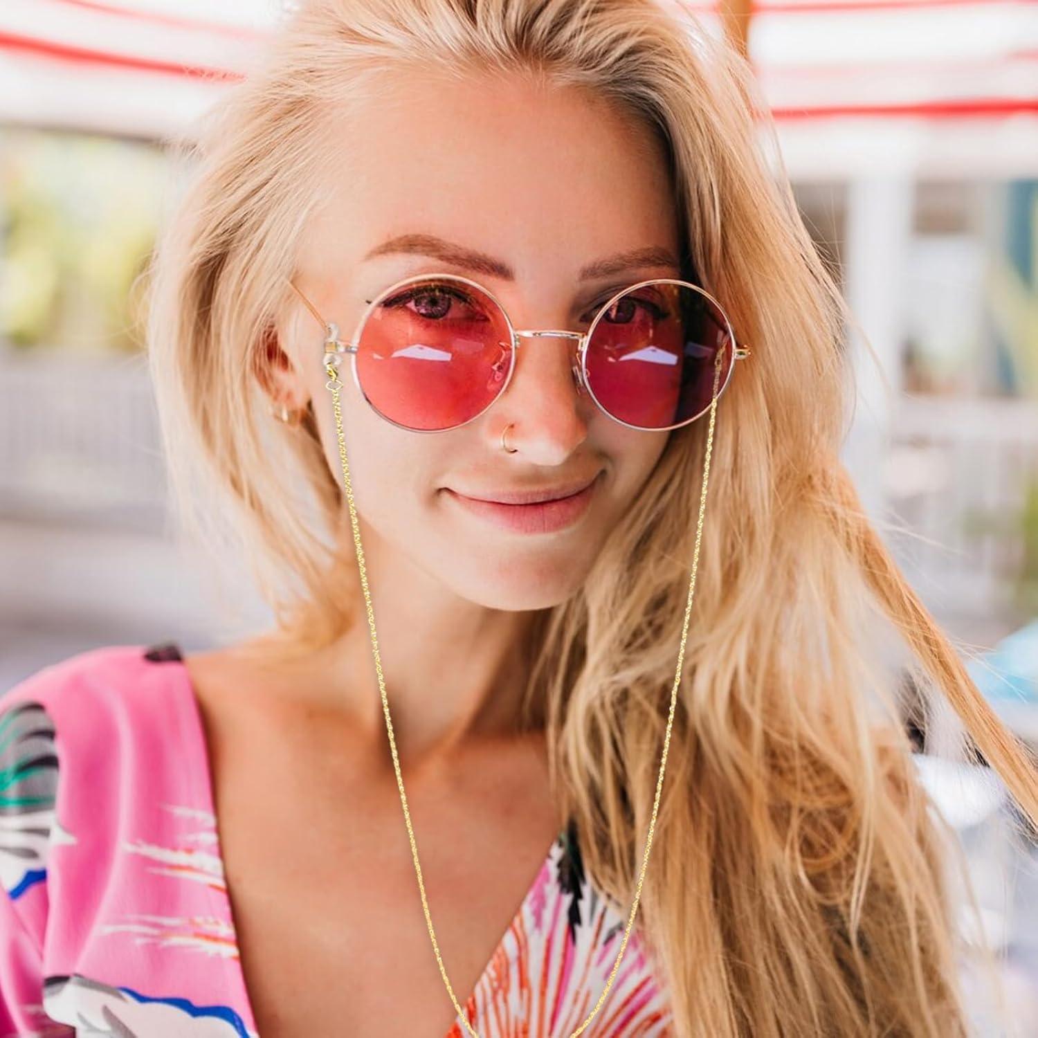 Cadena de Gafas COMNICO Oro y Plata 75 cm Elegante