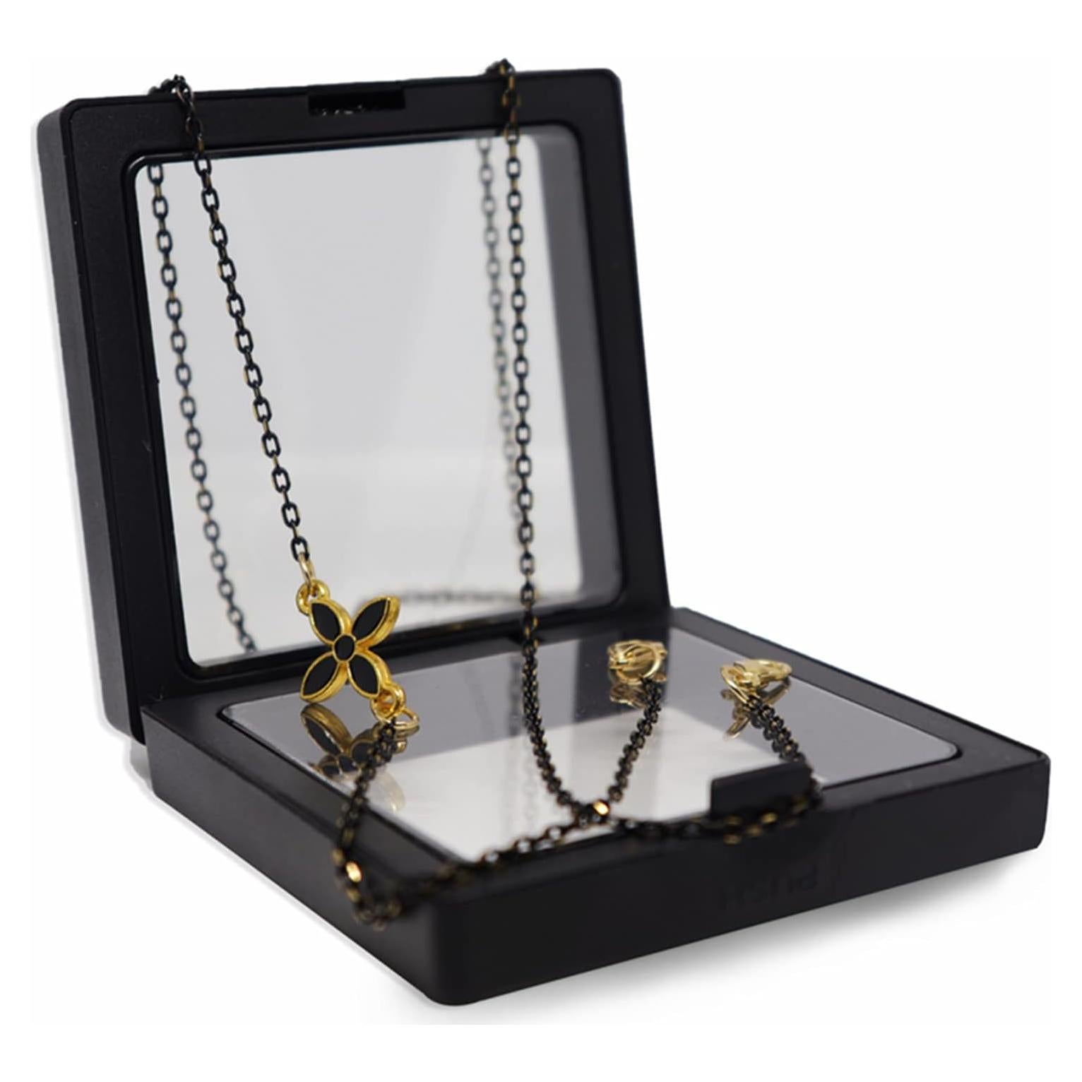 Cadena para Gafas Flor Negra - Soporte Elegante Mujer