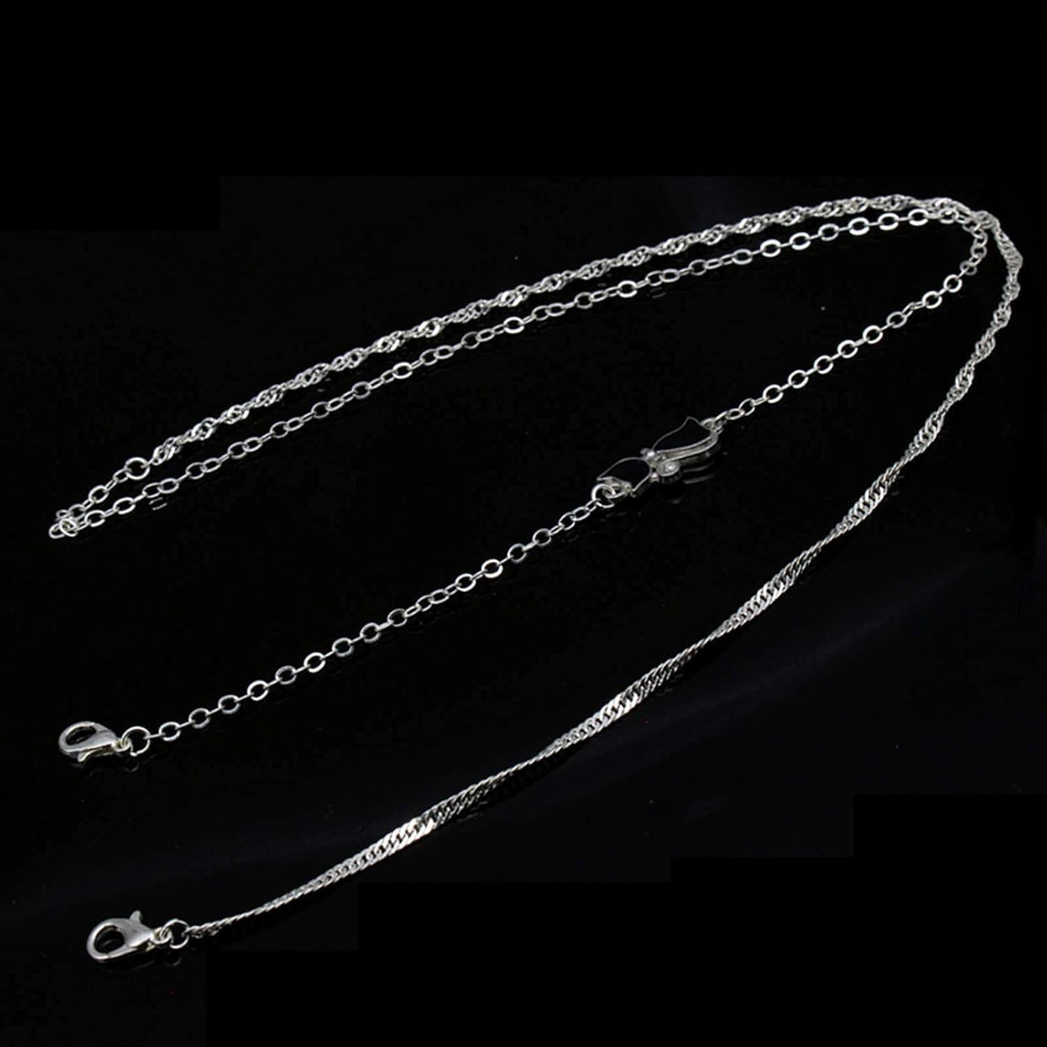 Cadena de Gafas Elegante 14k para Mujeres - Gato Plateado