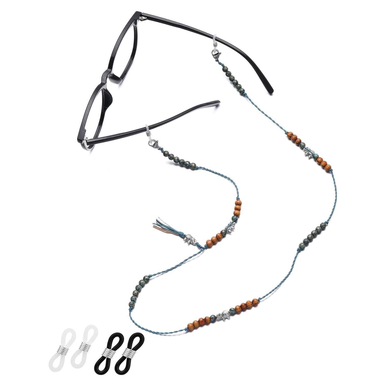 Cadena para Gafas de Sol Mujer EC-Tassels Bicolor con Borlas