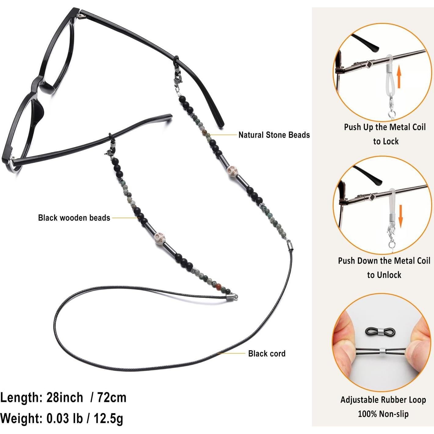 Cadena para Gafas de Sol EC-Tassels con Borlas y Antideslizante