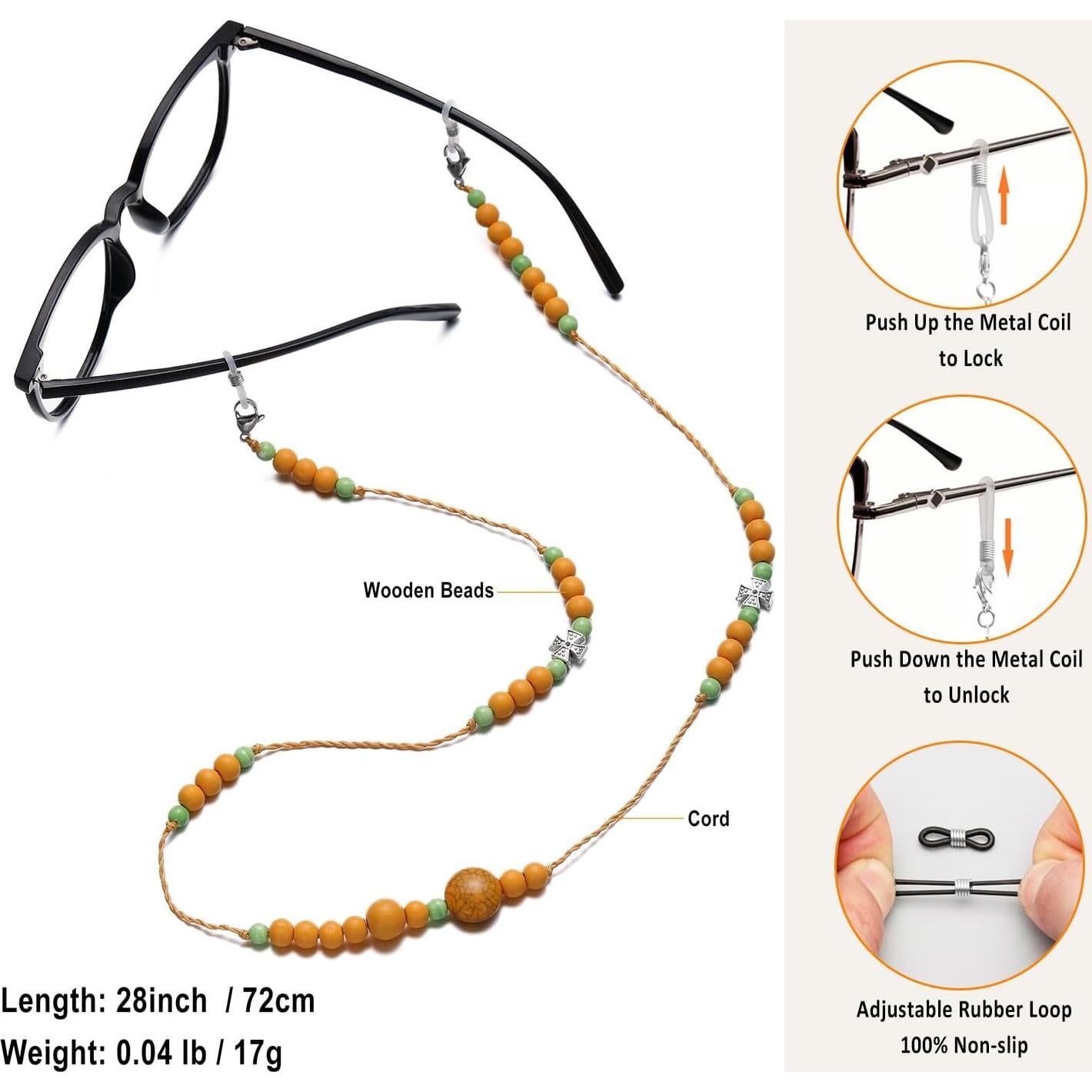 Cadena para Gafas de Sol Mujer EC-Tassels Naranja