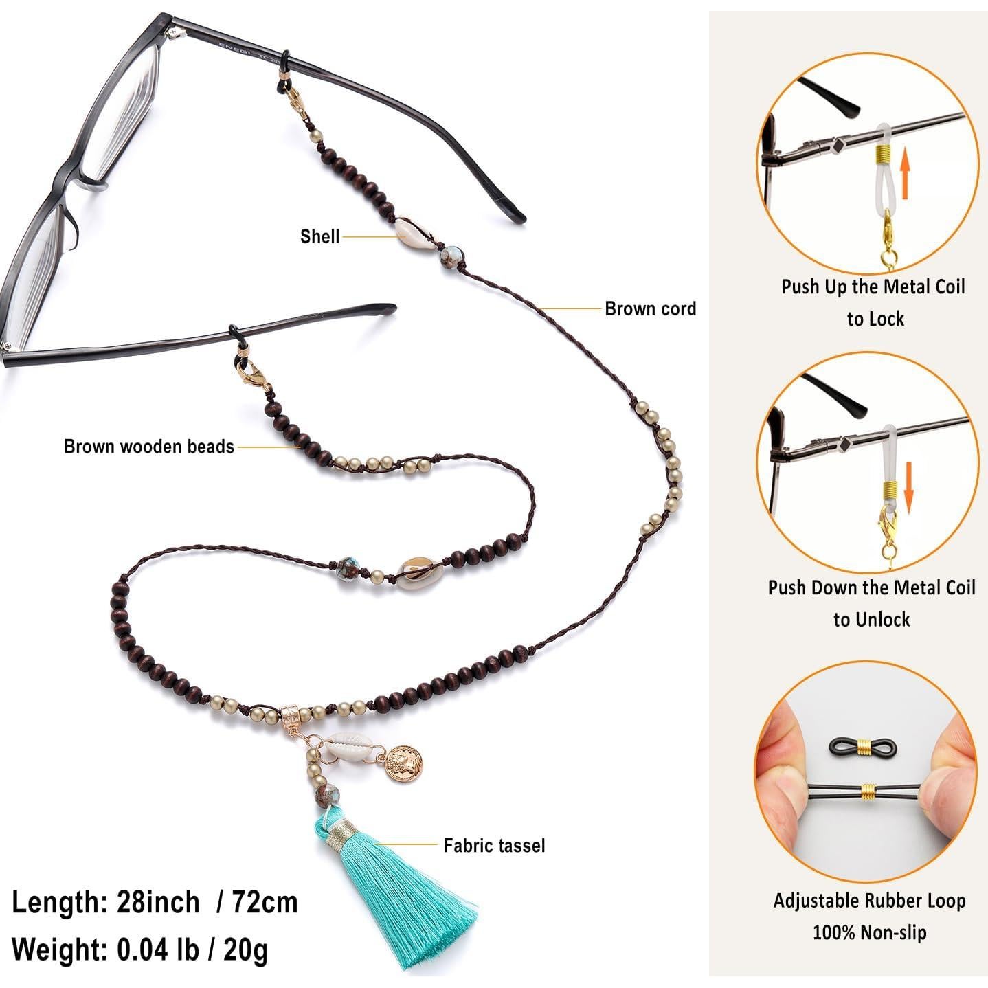 Cadena para Gafas de Sol Mujer EC-Tassels con Borlas