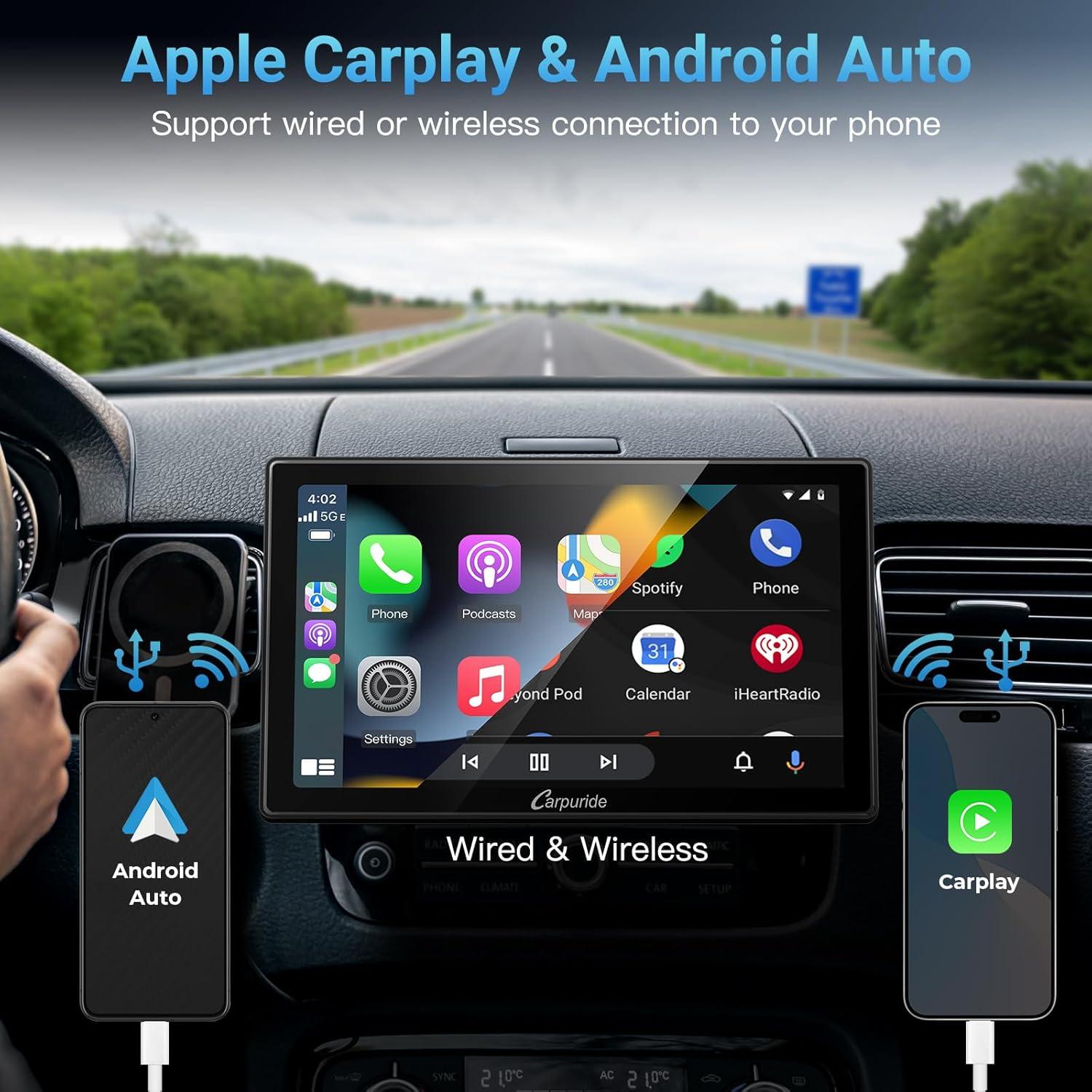 Estéreo Doble Din Carpuride YT09S 9" con CarPlay y Android Auto