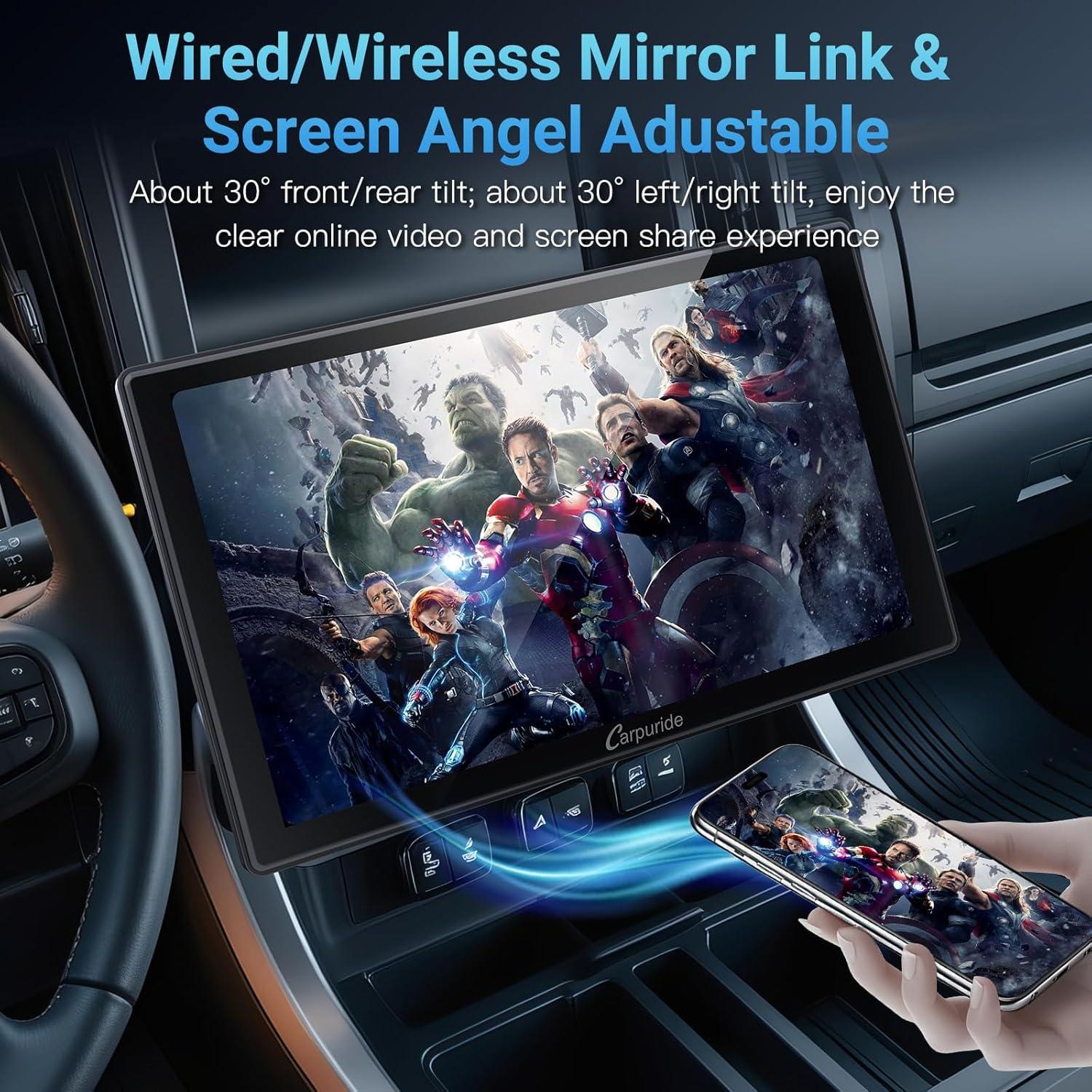 Estéreo Doble Din Carpuride YT09S 9" con CarPlay y Android Auto