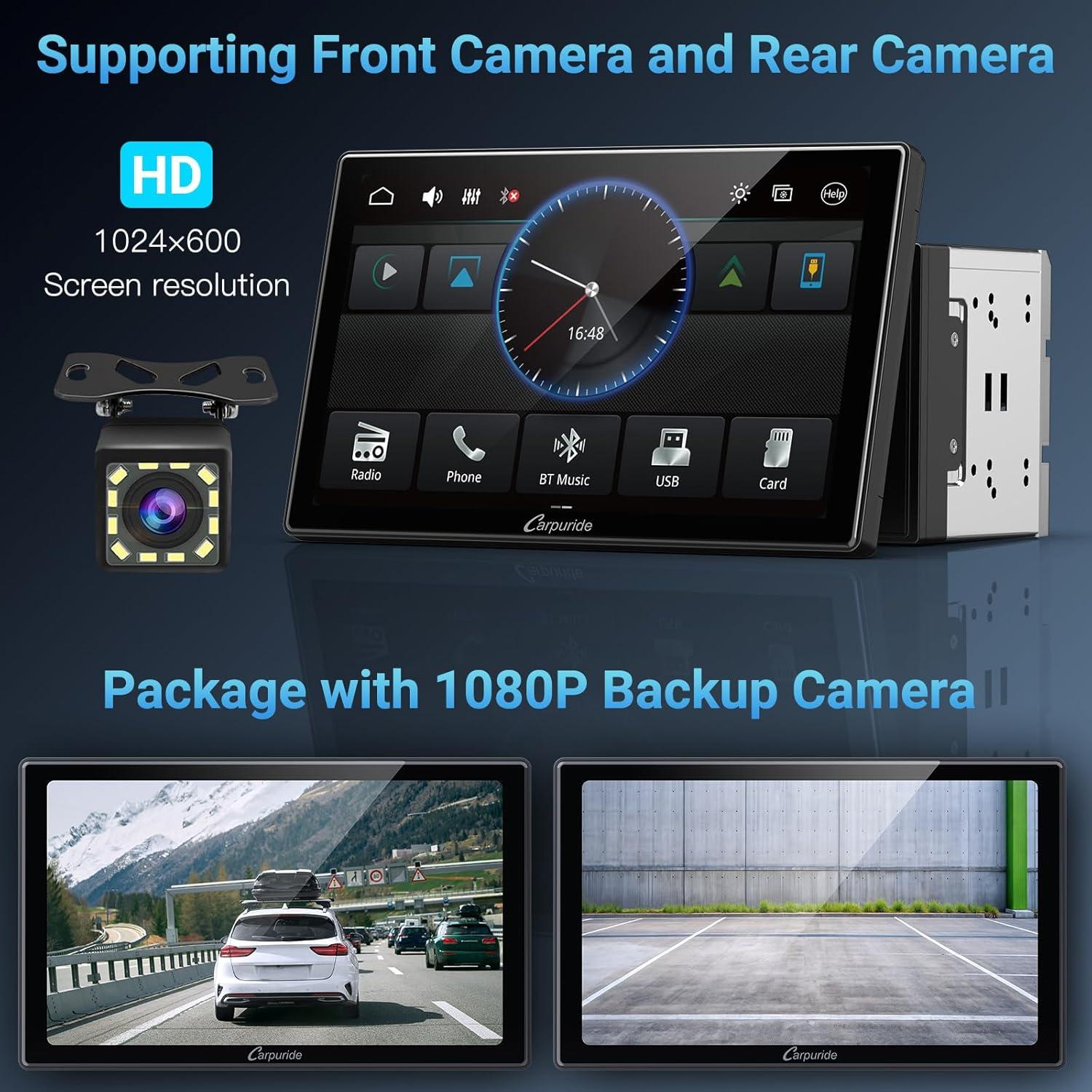 Estéreo Doble Din Carpuride YT09S 9" con CarPlay y Android Auto