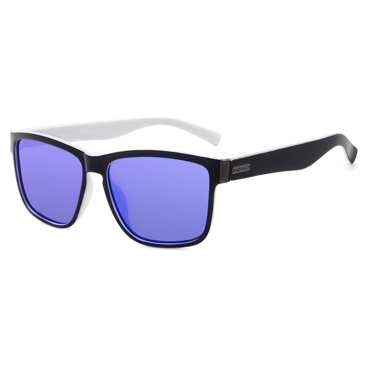 Gafas de sol polarizadas ANDOILT 56mm marco negro y blanco