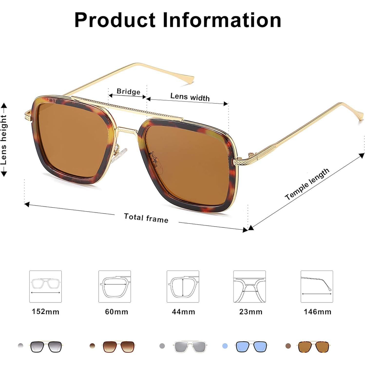 Gafas de Sol Polarizadas SojoS SJ1126 Retro Cuadradas