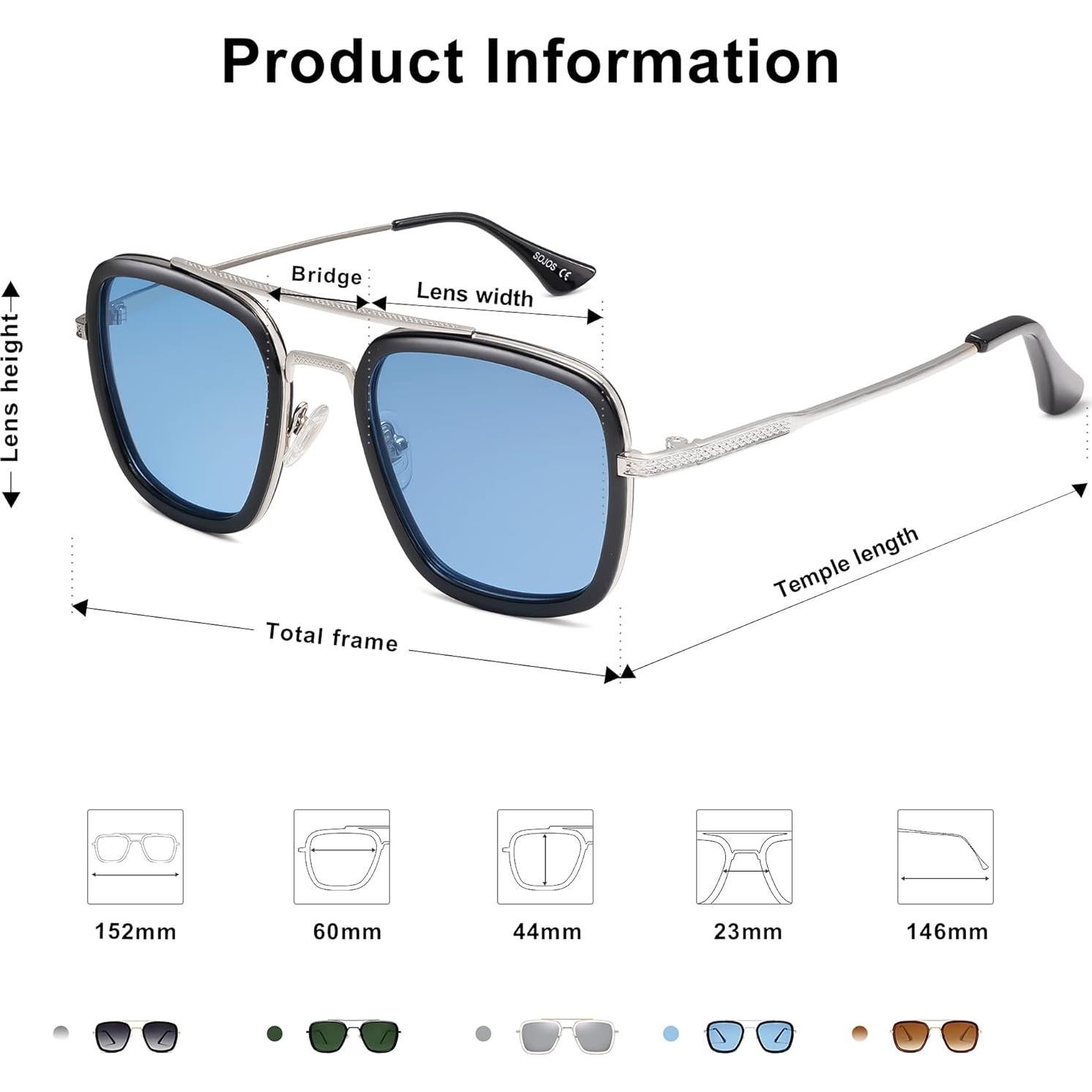 Gafas de Sol SOJOS Polarizadas Unisex Retro Aviador