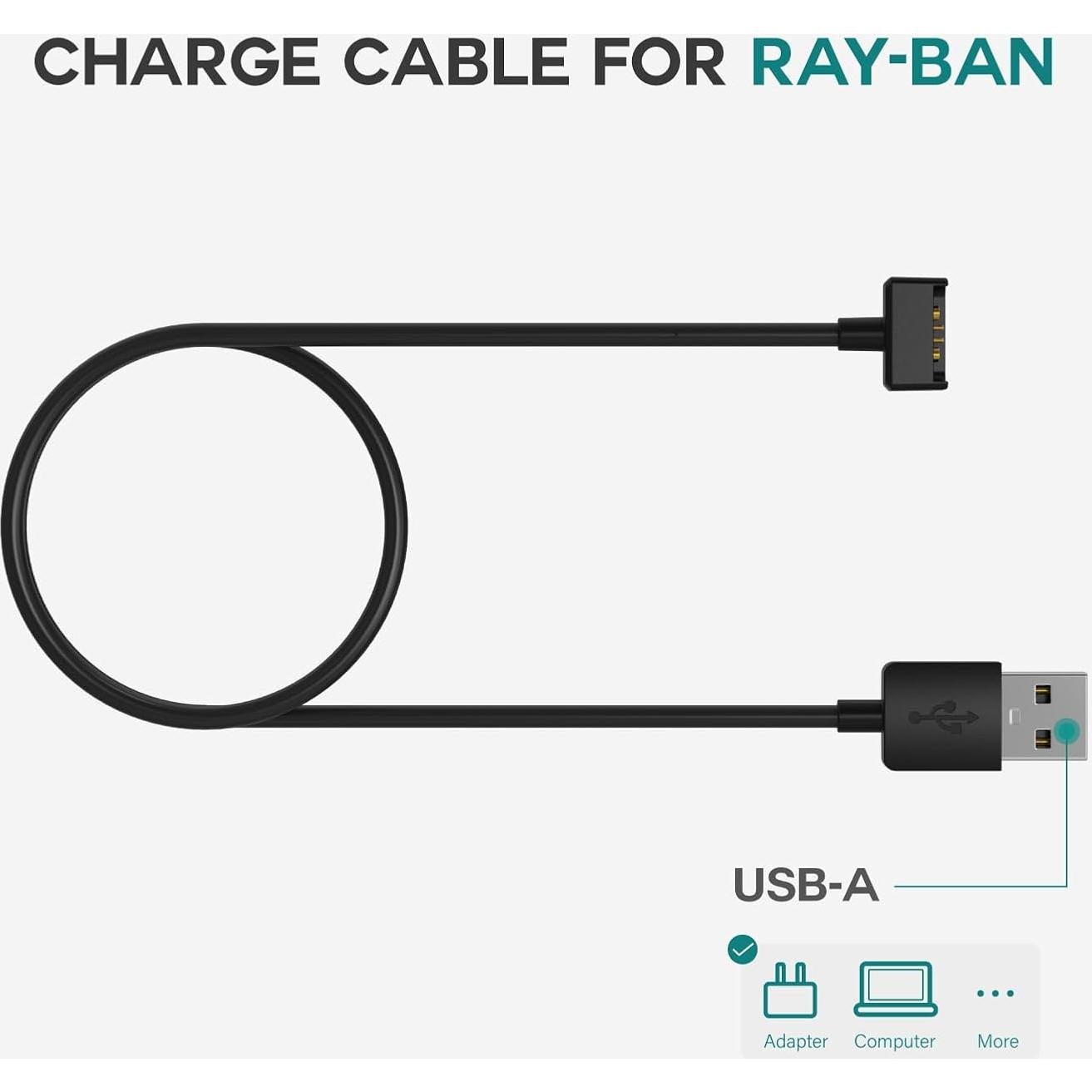 Cable de Carga TUSITA para Gafas Ray-Ban Stories - 1M