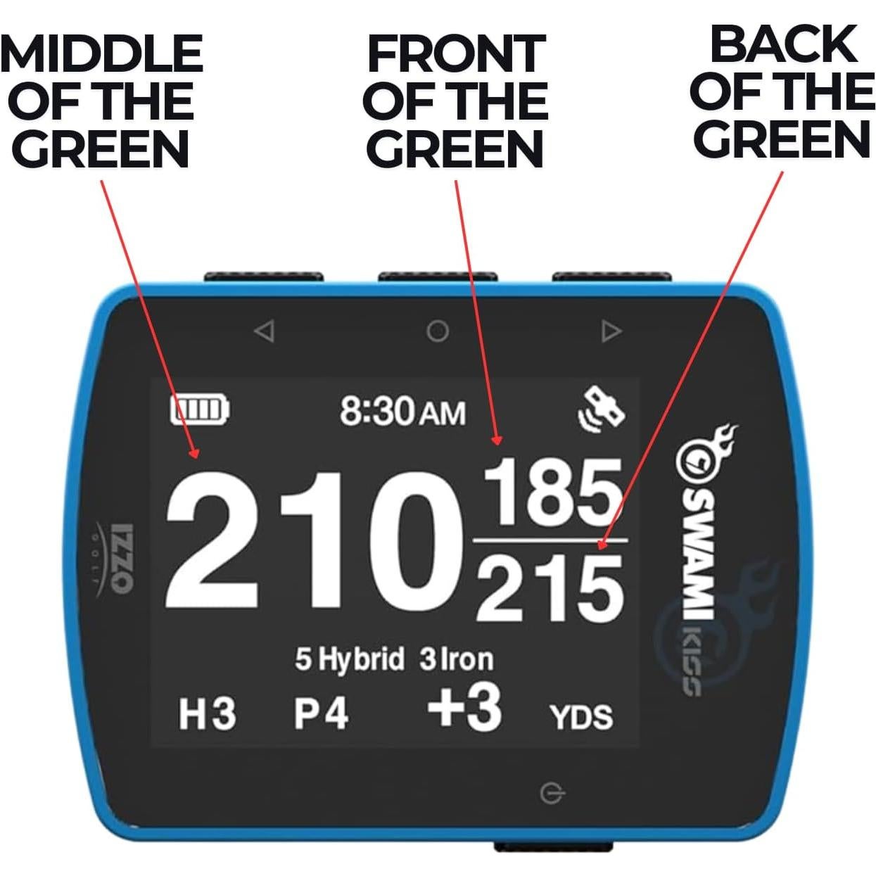 Swami KISS 2.0 Medidor GPS de Golf con Imán - Azul