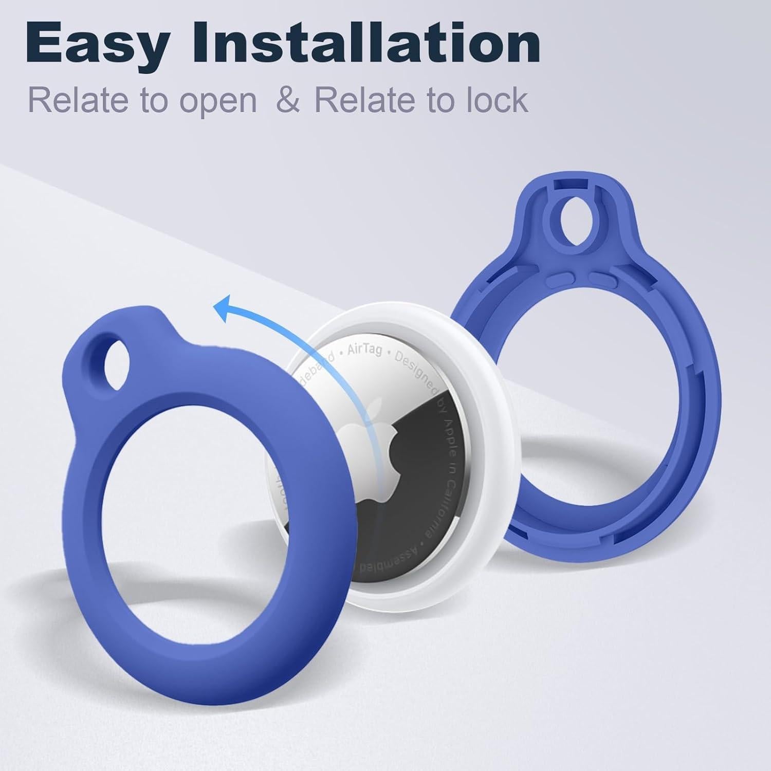 Funda Protectora para AirTag MOLOSLEEVE Azul Anti-Rasguños