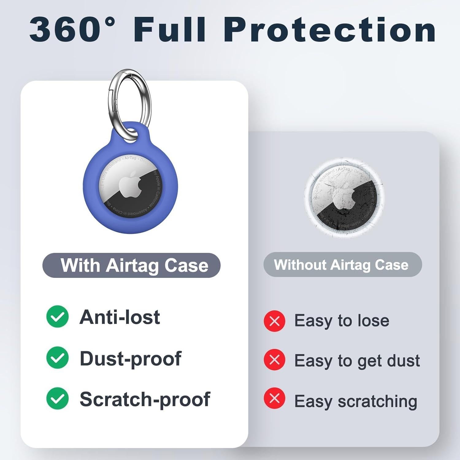 Funda Protectora para AirTag MOLOSLEEVE Azul Anti-Rasguños