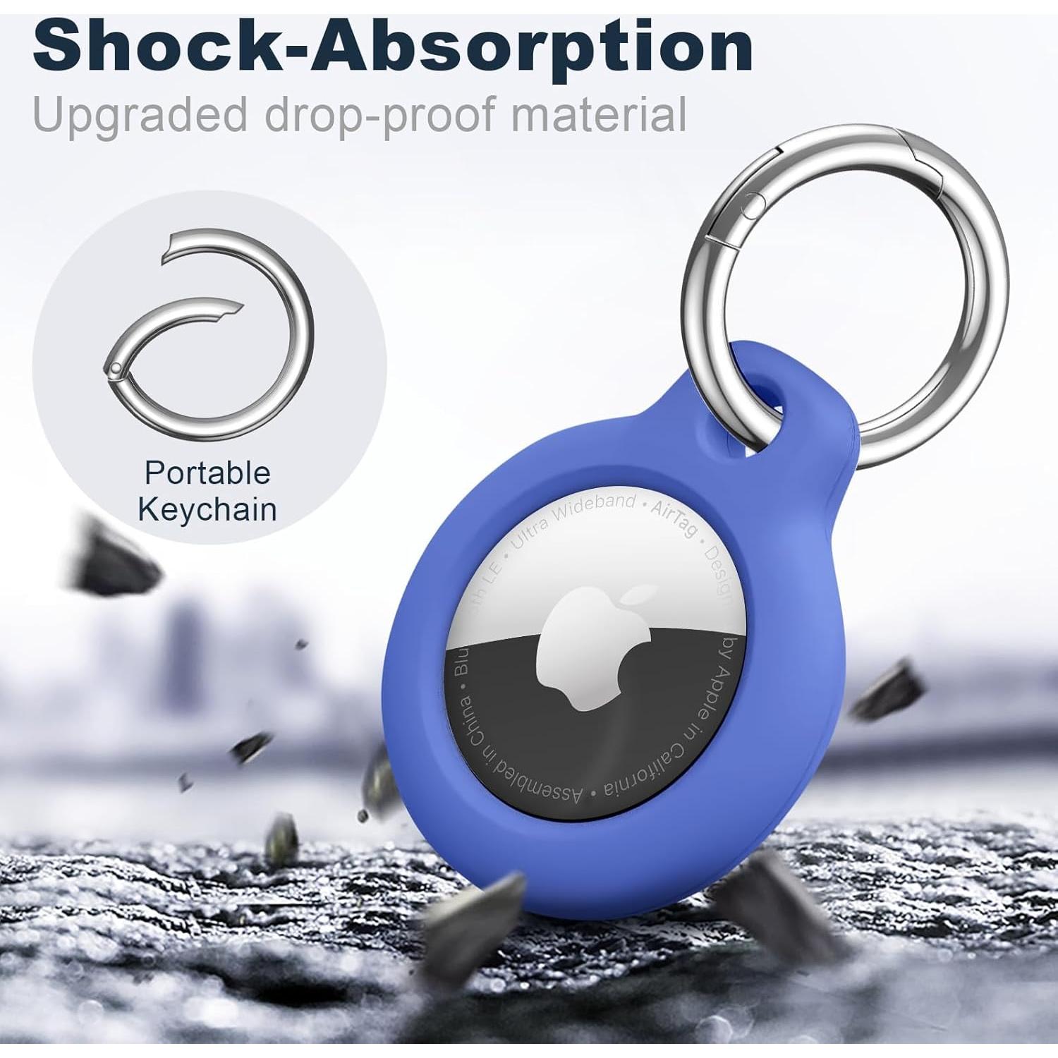 Funda Protectora para AirTag MOLOSLEEVE Azul Anti-Rasguños