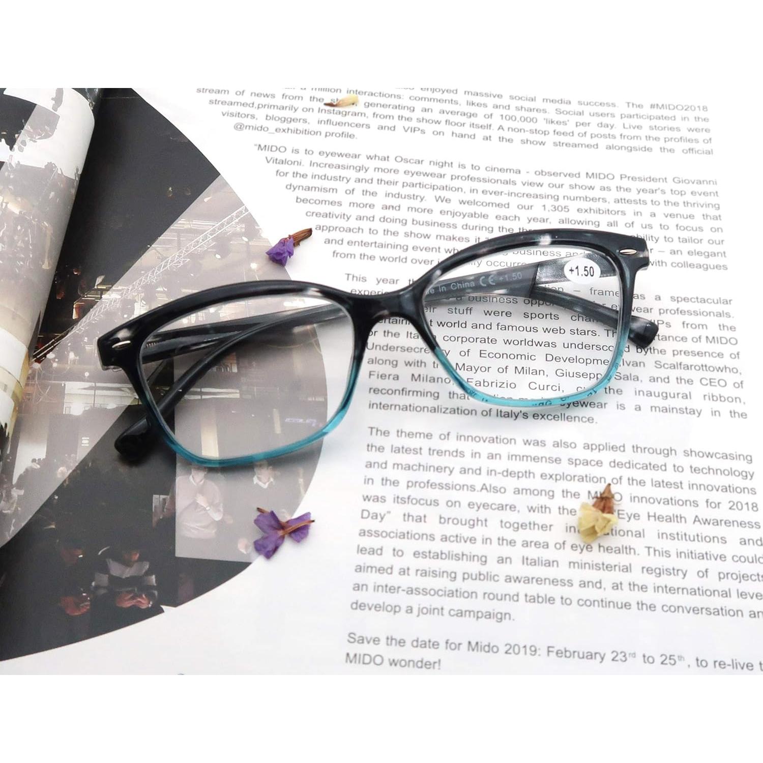 Gafas de Lectura MODFANS 2.5x para Mujeres Azul Demi