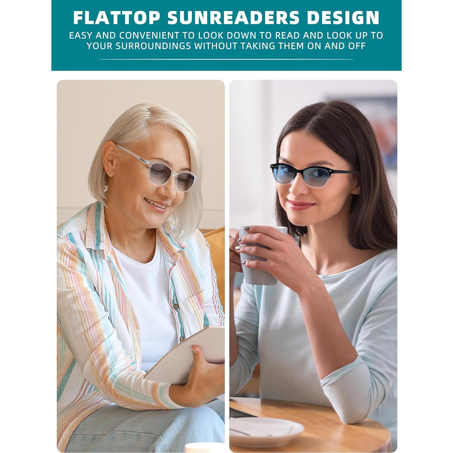 Gafas de Lectura MODFANS 4 Paquetes 4.0 UV Anti-reflejo