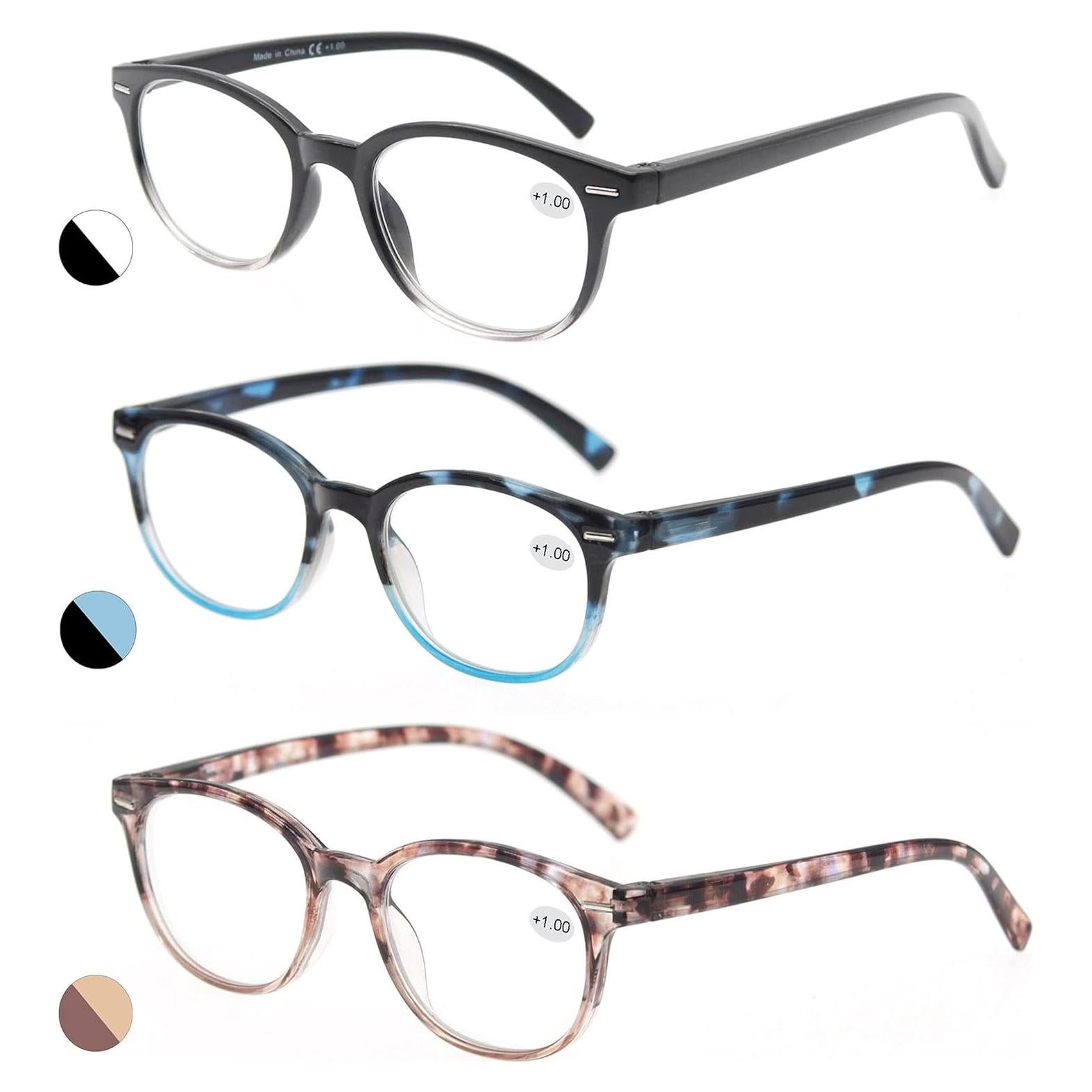 Gafas de Lectura MODFANS 3 Paquete 3.0x Mujeres Elegantes