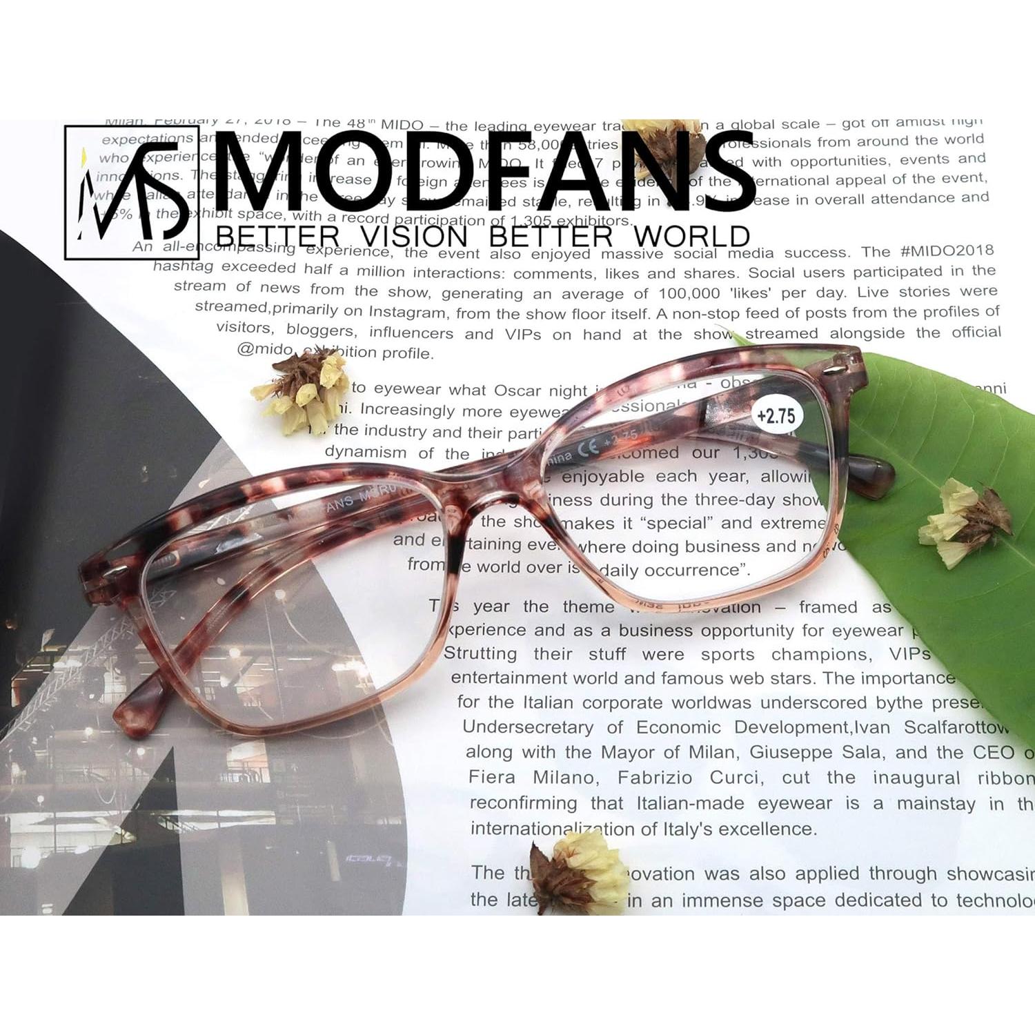 Gafas de Lectura MODFANS 3.0 Paquete 4 Colores para Mujeres