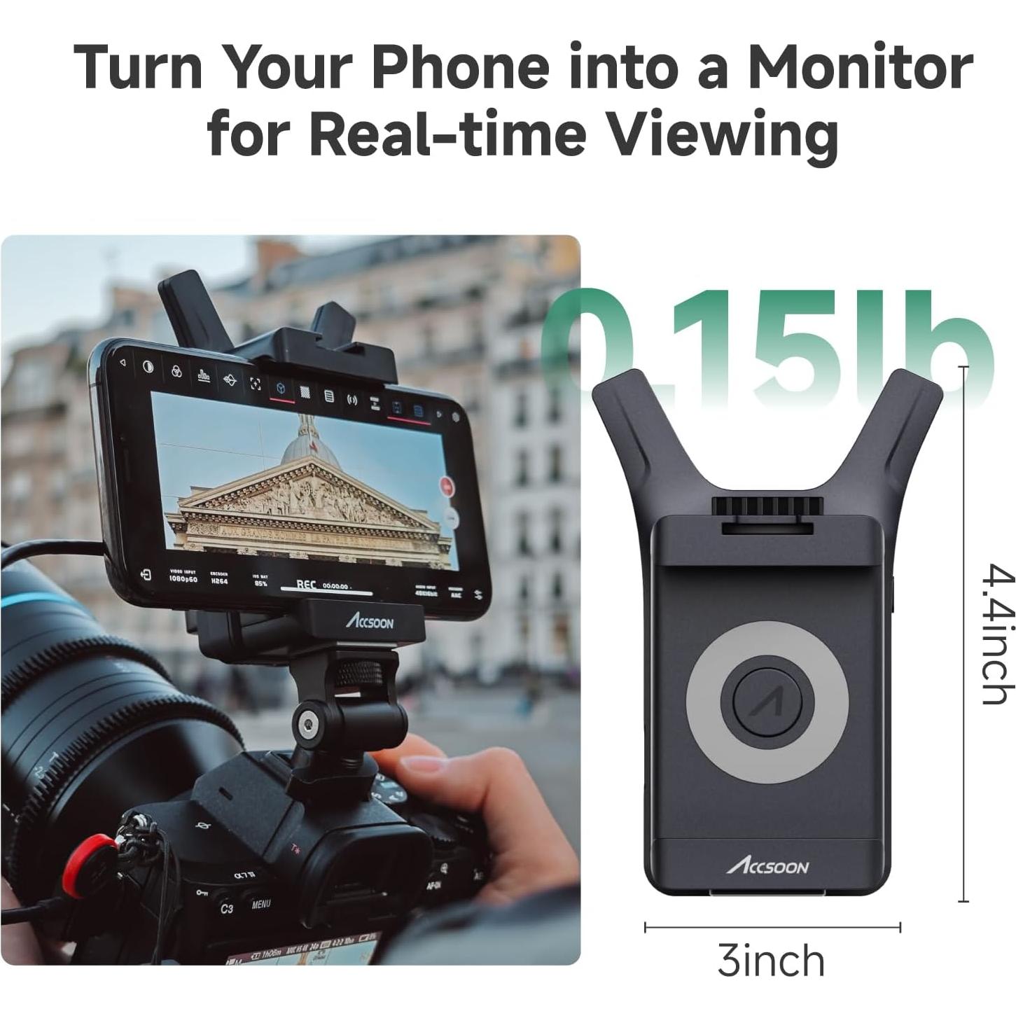 Transmisor de Video Inalámbrico Accsoon CineView Nano 500ft