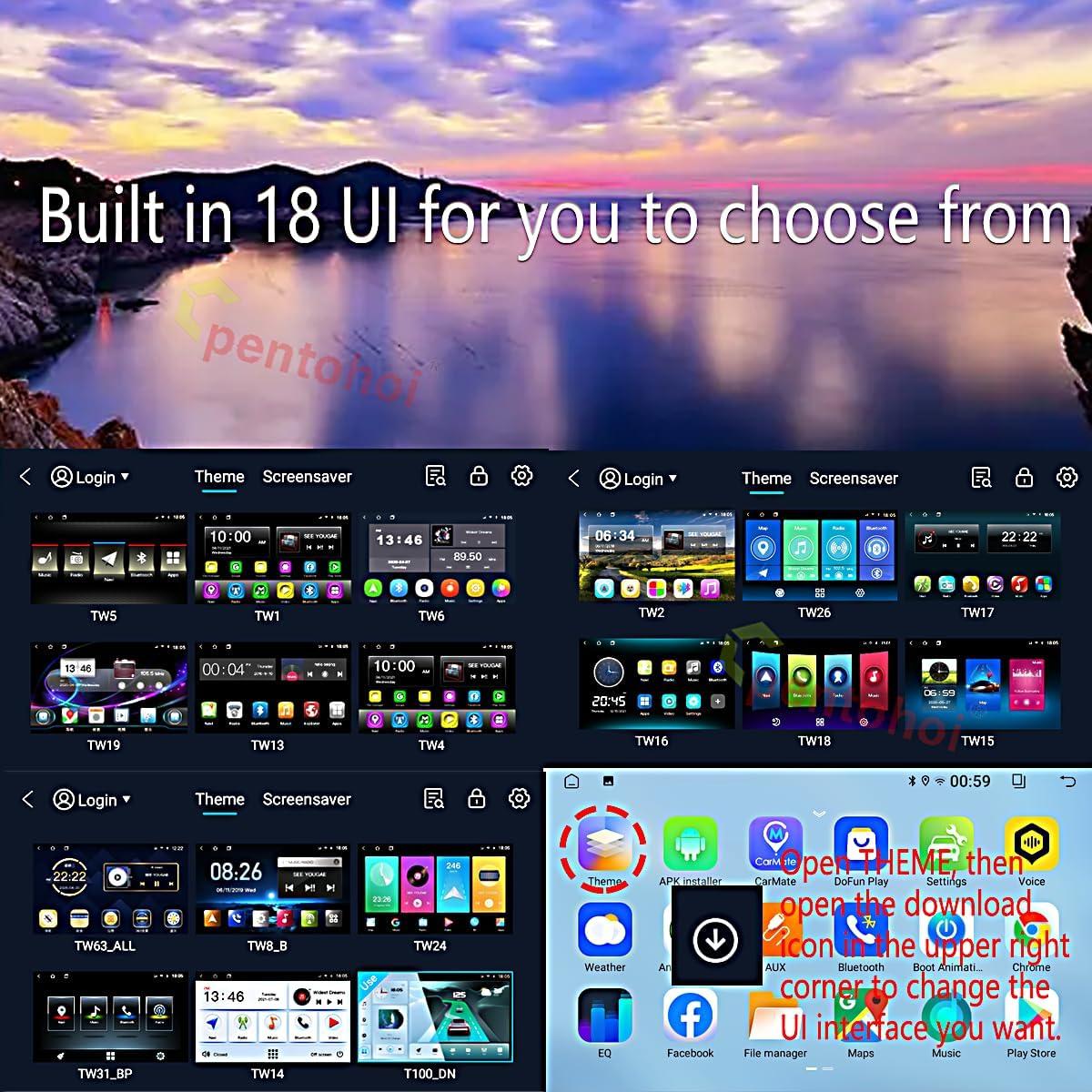 Estéreo Android 14 Liyidaing 4GB+64GB Jeep Wrangler 10"