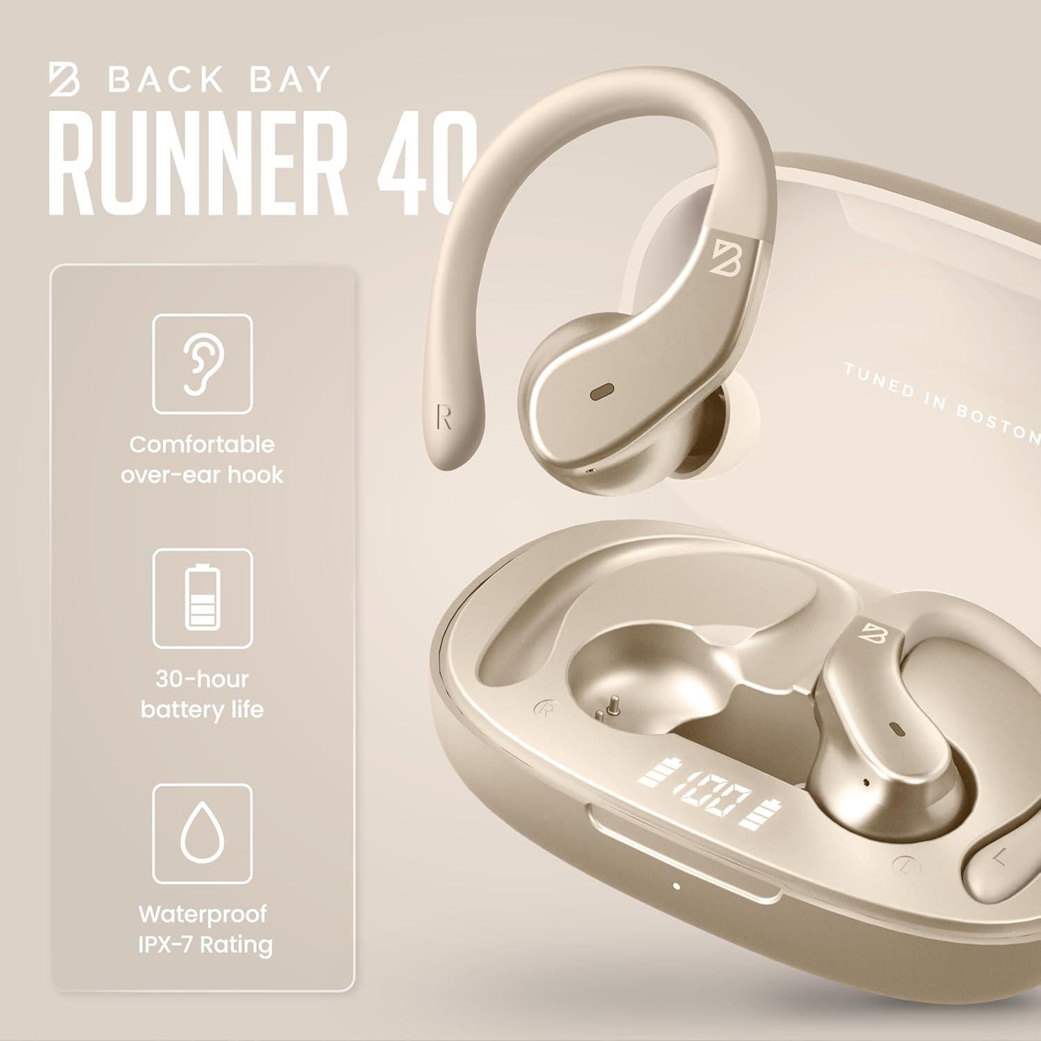 Auriculares Inalámbricos Back Bay Runner 40 Bluetooth Deportivos