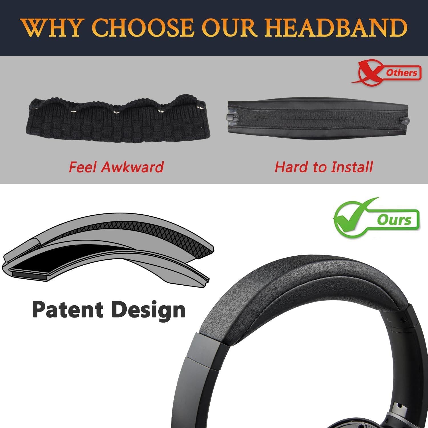 Funda de diadema SOULWIT para auriculares Edifier W830NB - Negro