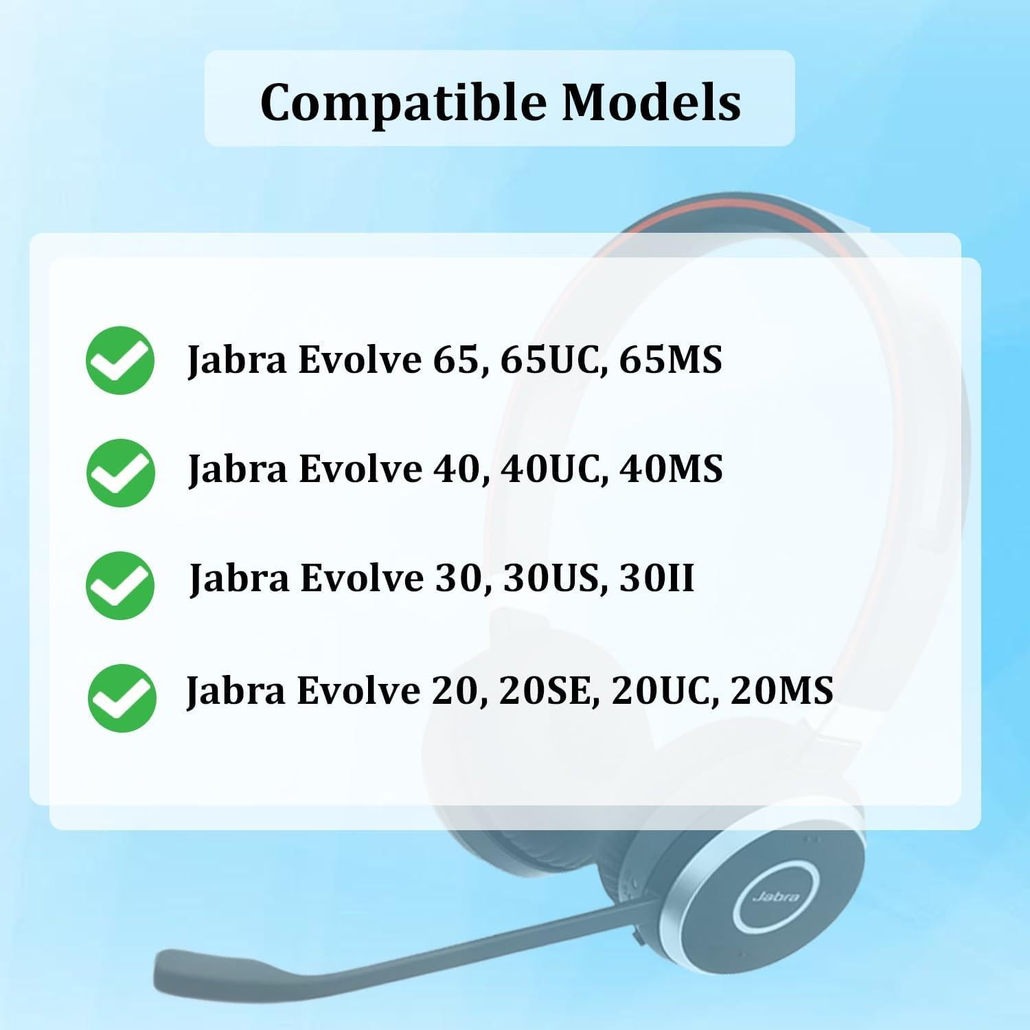Cojines de Oído Jabra Evolve 65/40/30/20 Reemplazo 2 Pcs