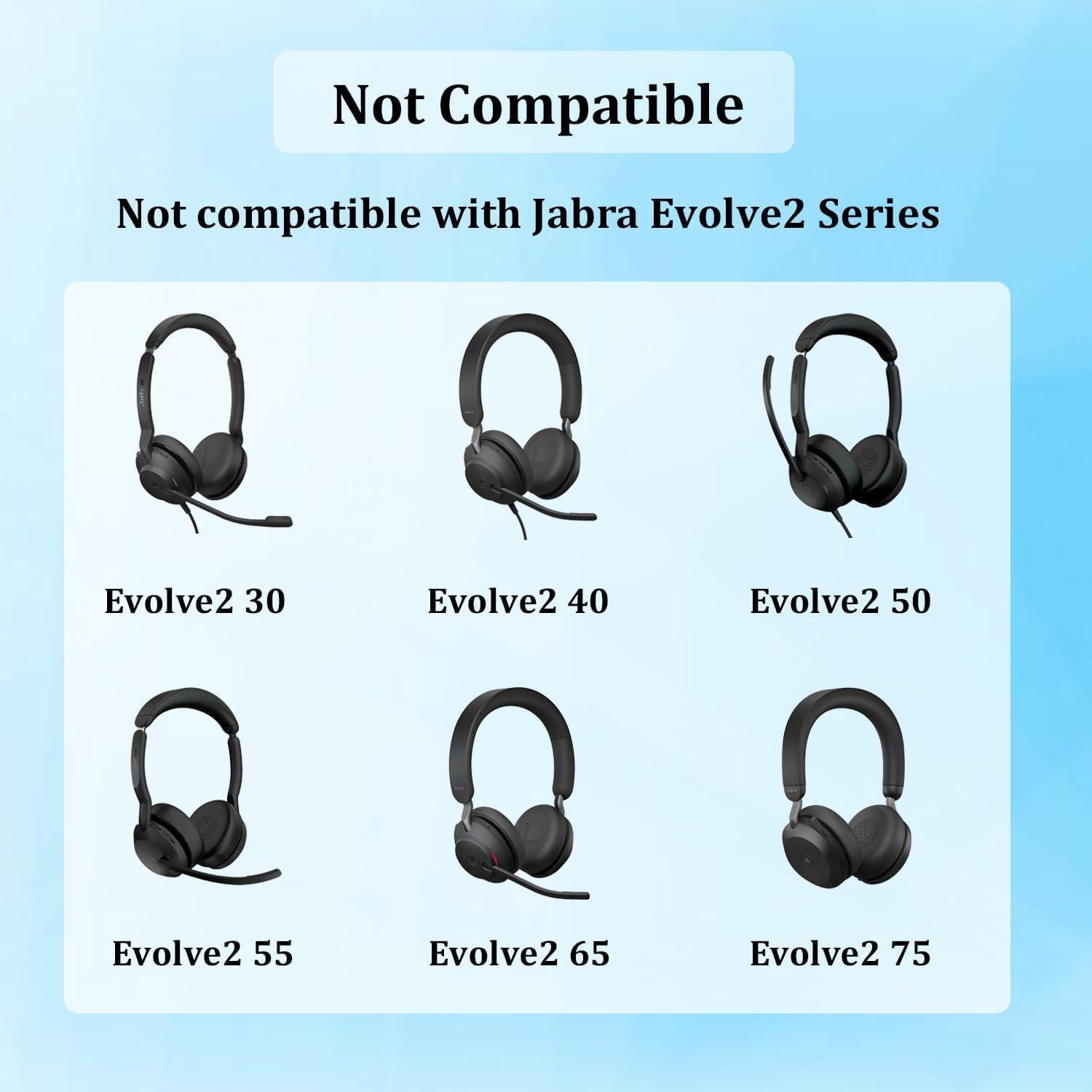 Cojines de Oído Jabra Evolve 65/40/30/20 Reemplazo 2 Pcs