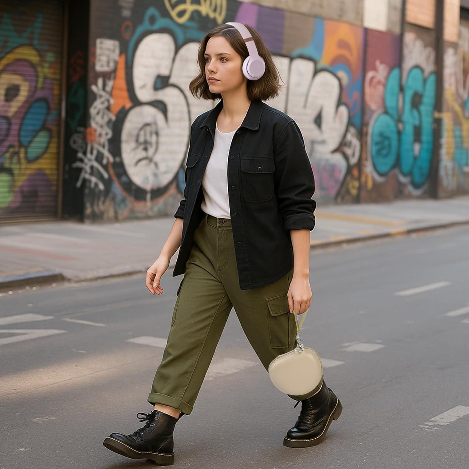 Funda Protectora para Auriculares Comecase Caqui Extra Grande