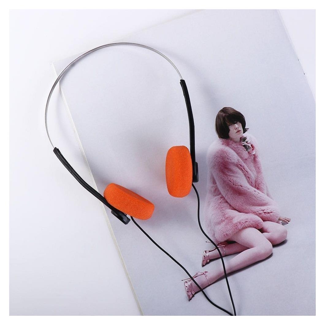 Auriculares Retro Naranjas Wentoenapp Sobre la Oreja Estéreo