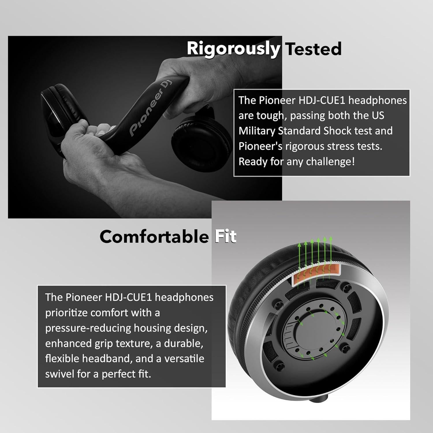 Auriculares DJ Pioneer HDJ-CUE1 - Sonido Profesional y Estuche