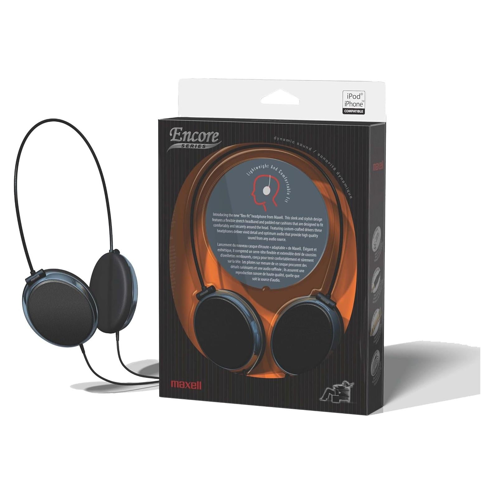 Auriculares Maxell EN-1 con Diadema Ergonómica 30mm Negro